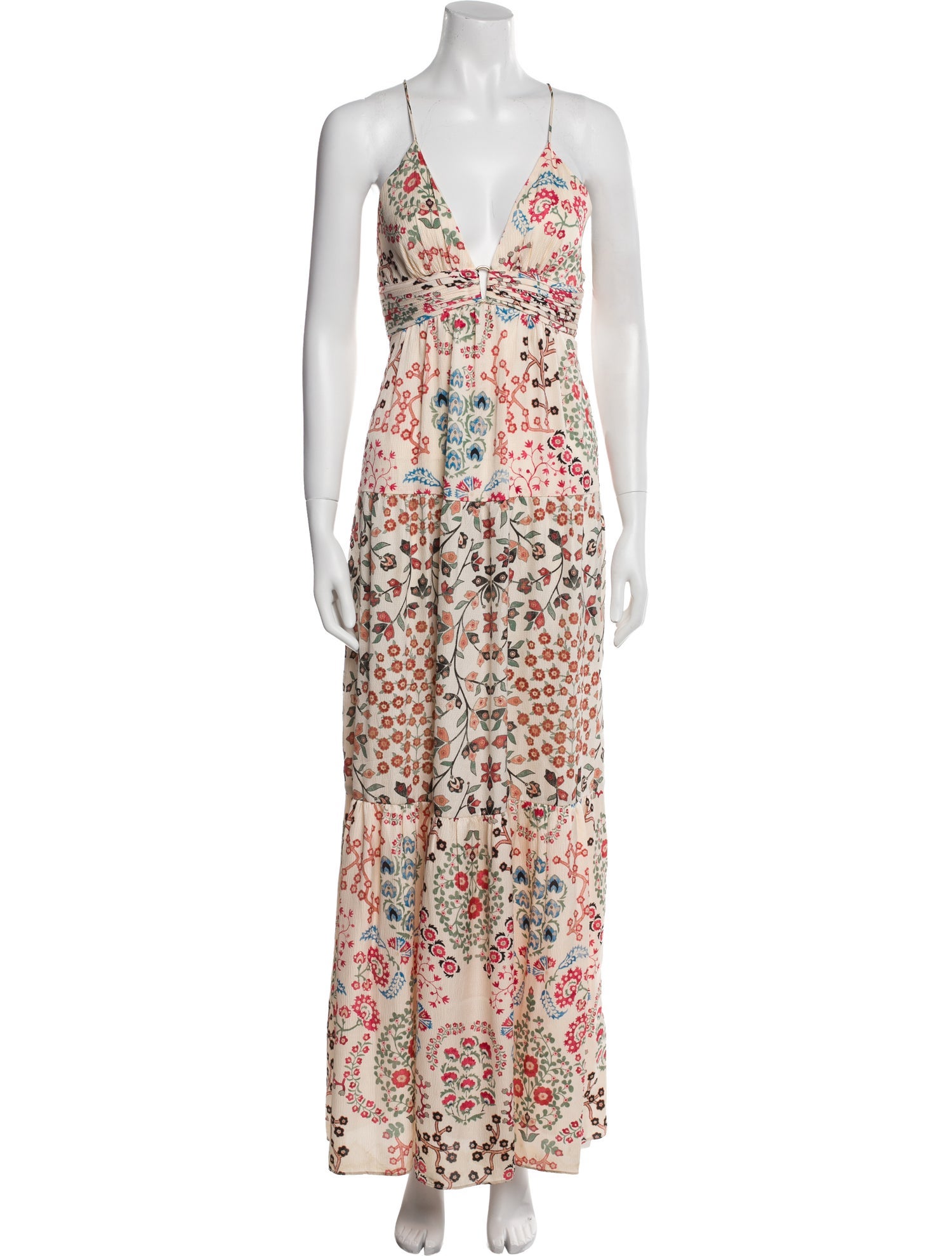 BA&SH Floral Print Long Dress
