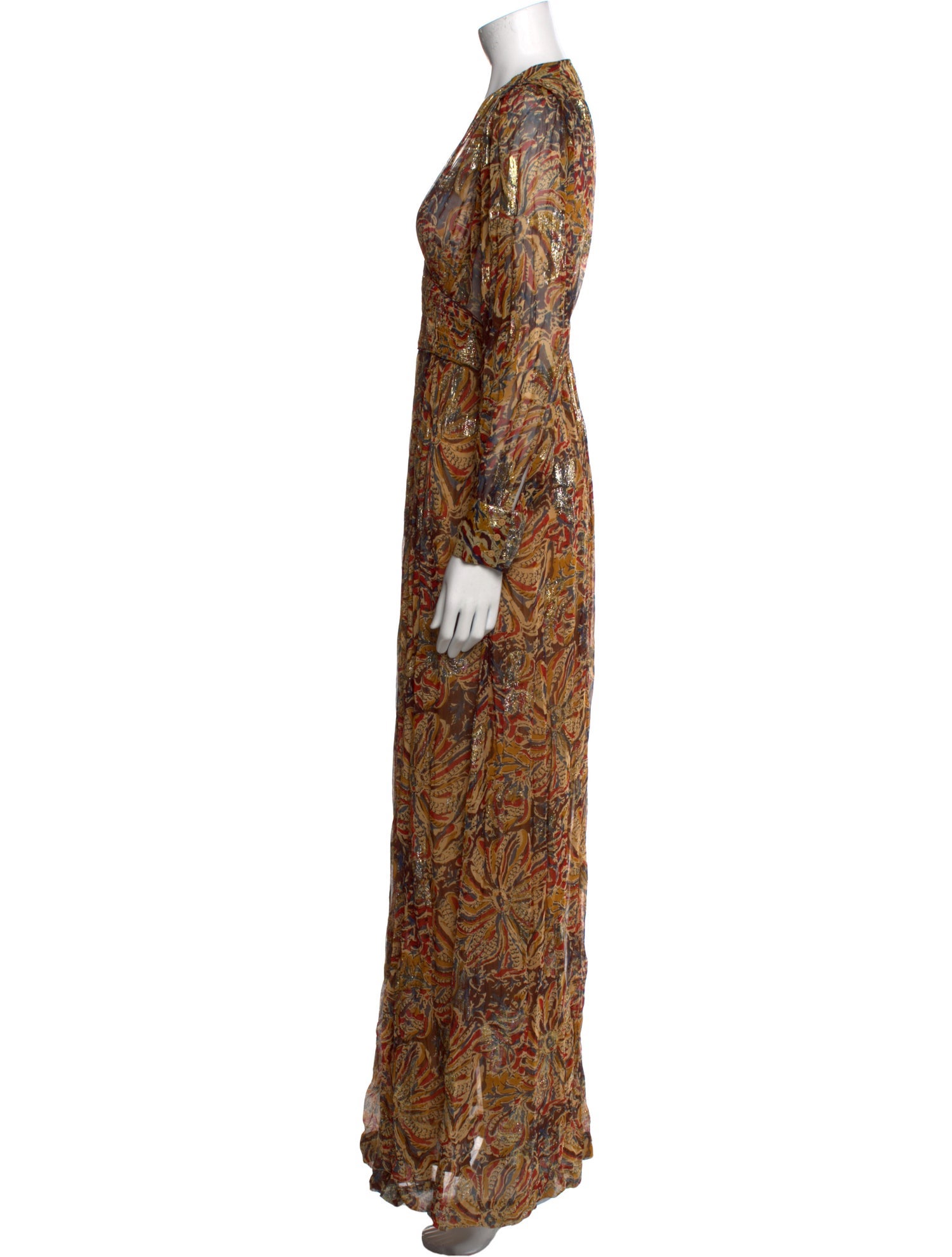 BA&SH Paisley Print Long Dress