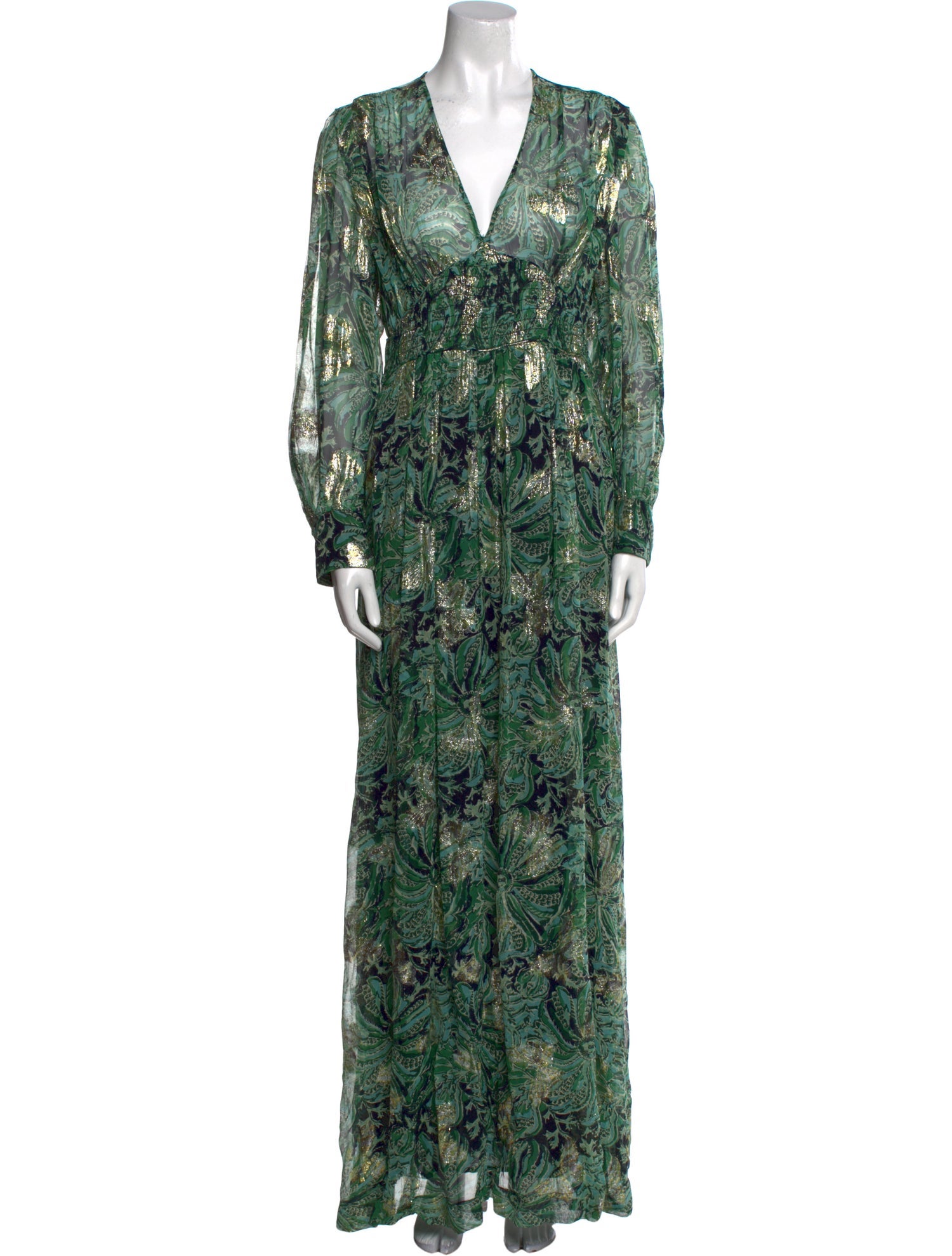 BA&SH Floral Print Long Dress