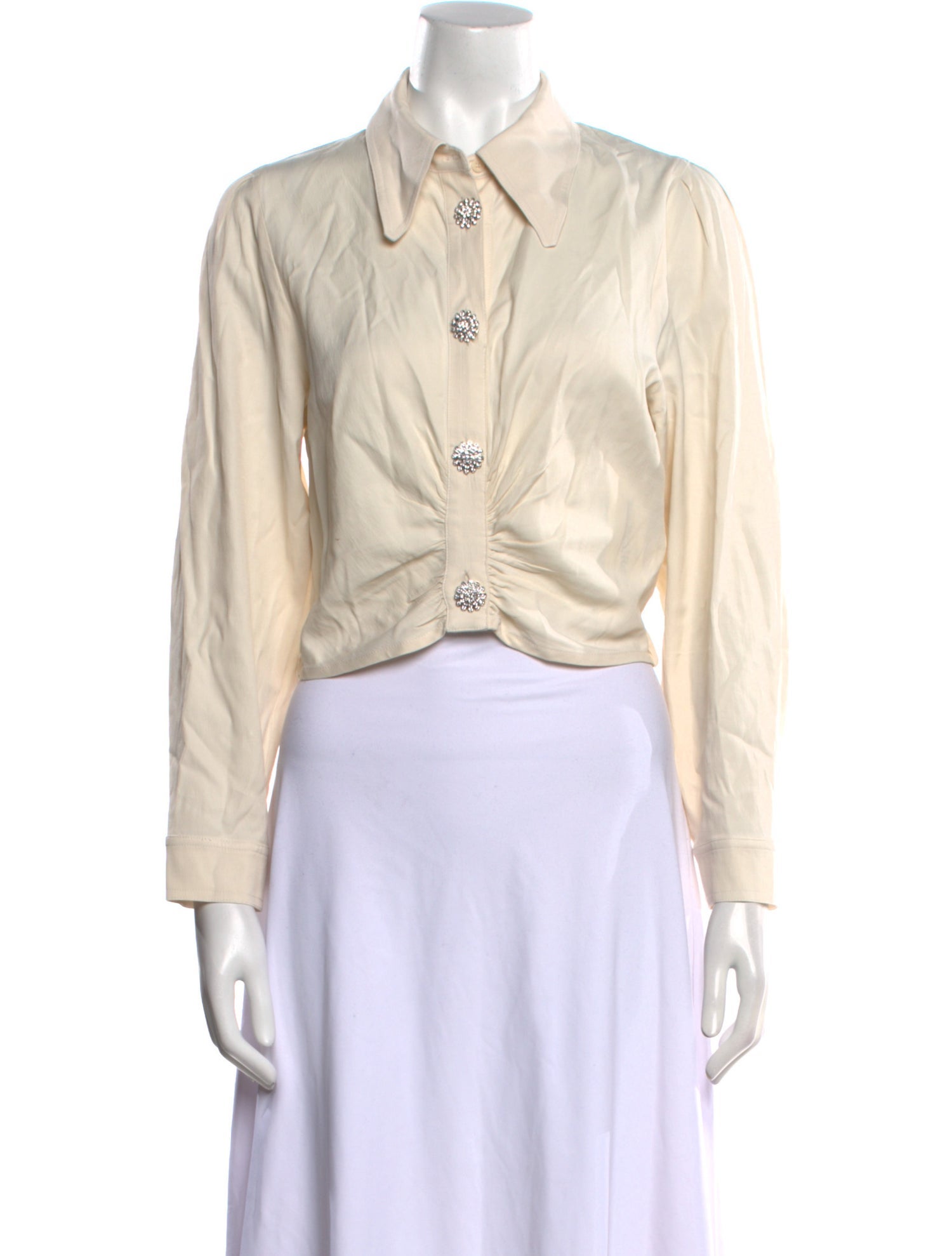 BA&SH Long Sleeve Crop Top