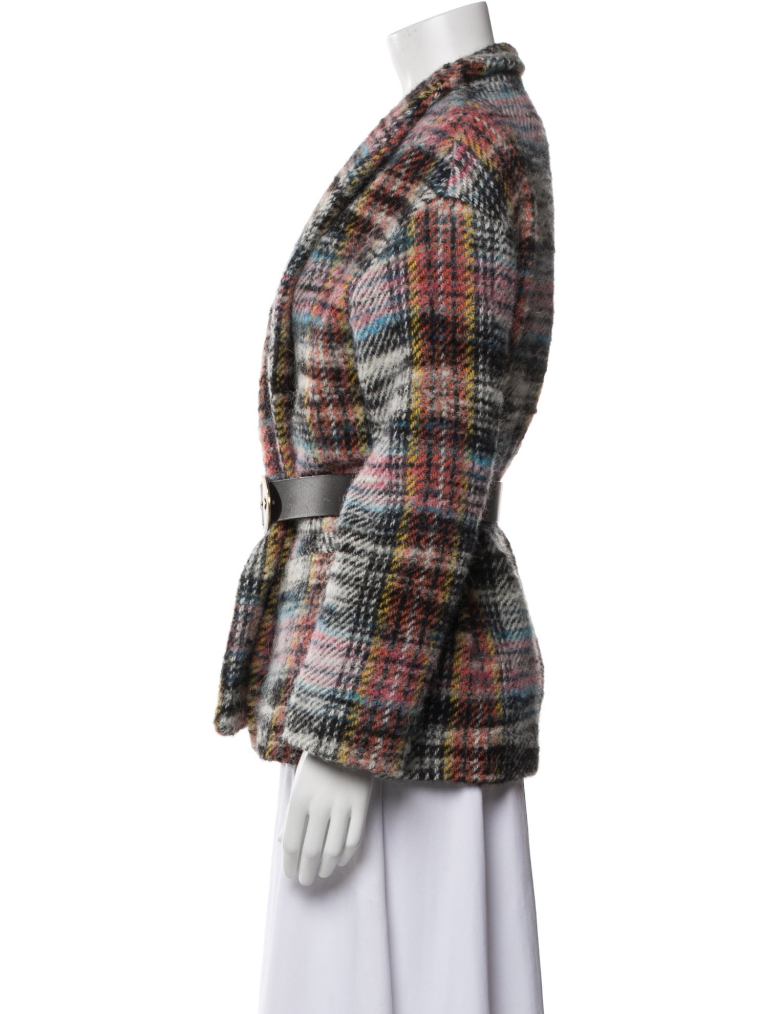 BA&SH Wool Plaid Print Jacket