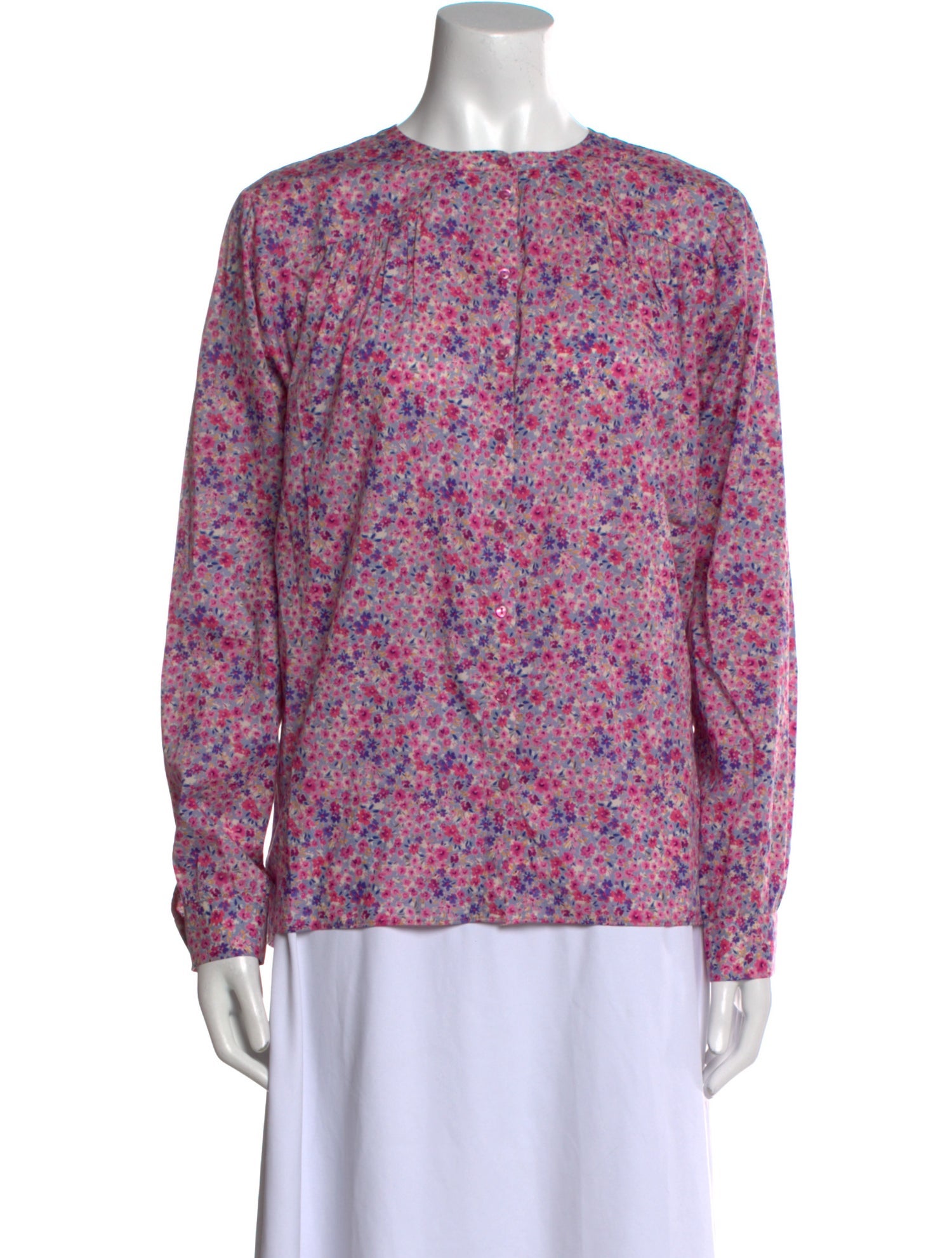 BA&SH Floral Print Crew Neck Blouse