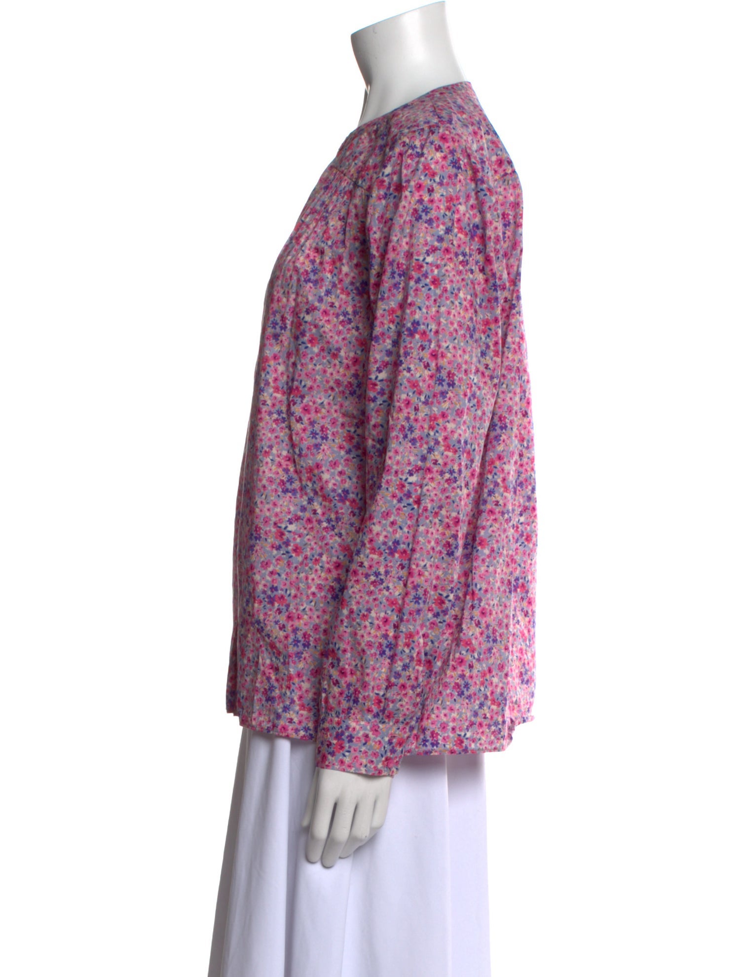 BA&SH Floral Print Crew Neck Blouse