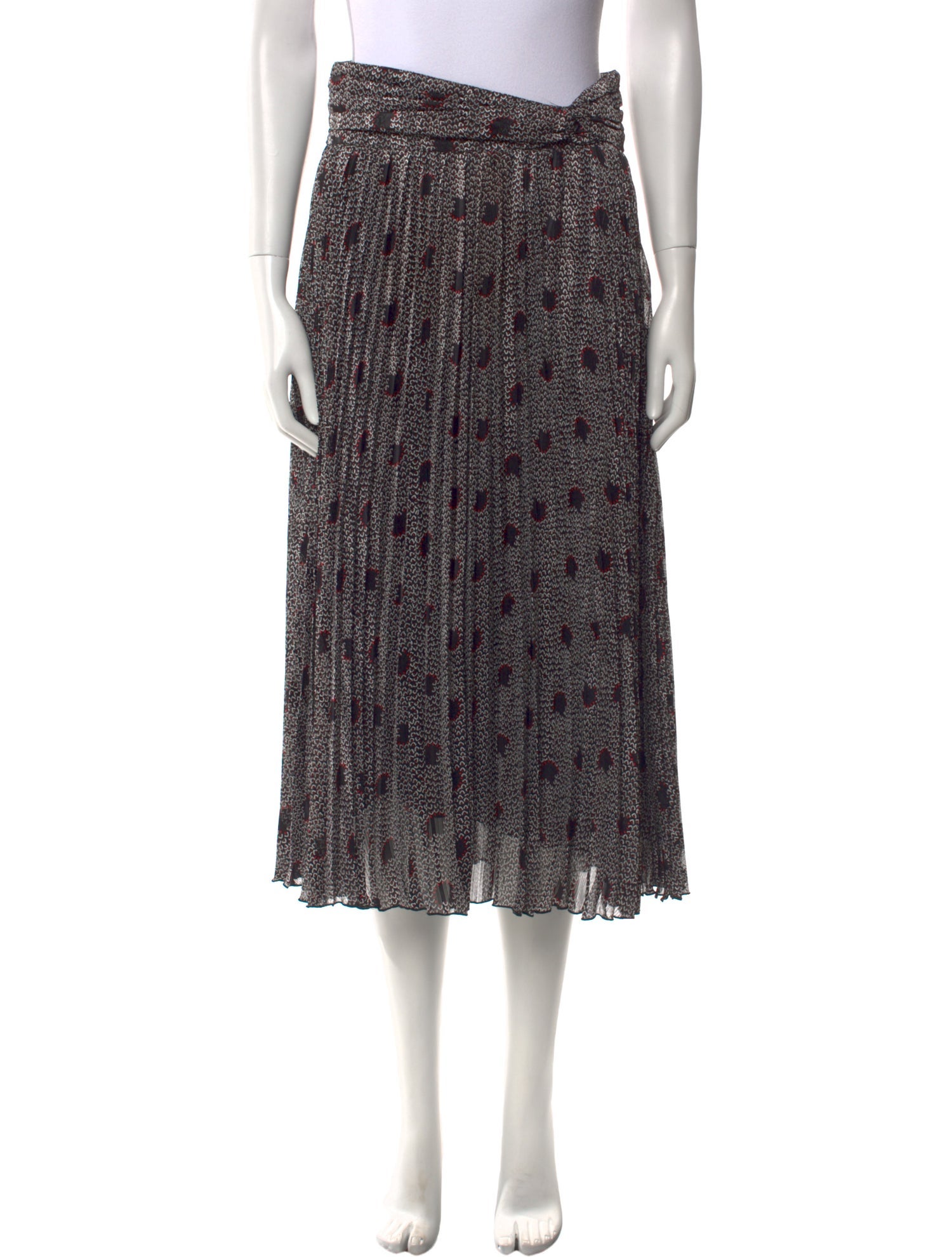 BA&SH Printed Midi Length Skirt