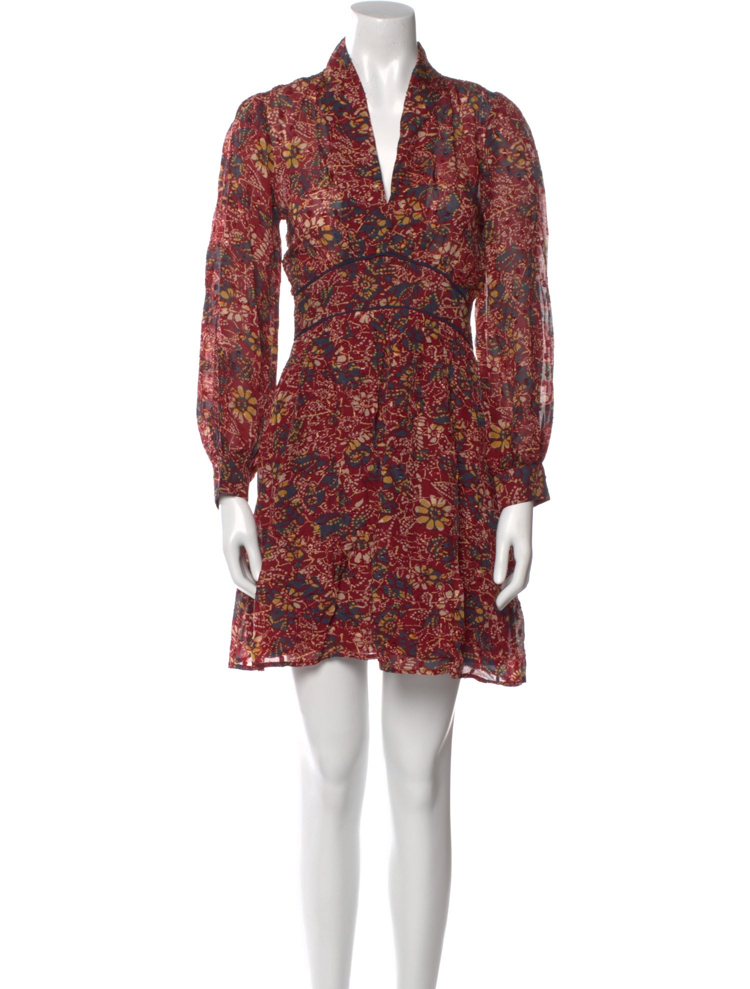 BA&SH Floral Print Mini Dress