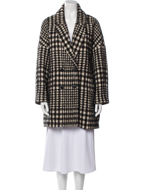 BA&SH Wool Houndstooth Print Peacoat