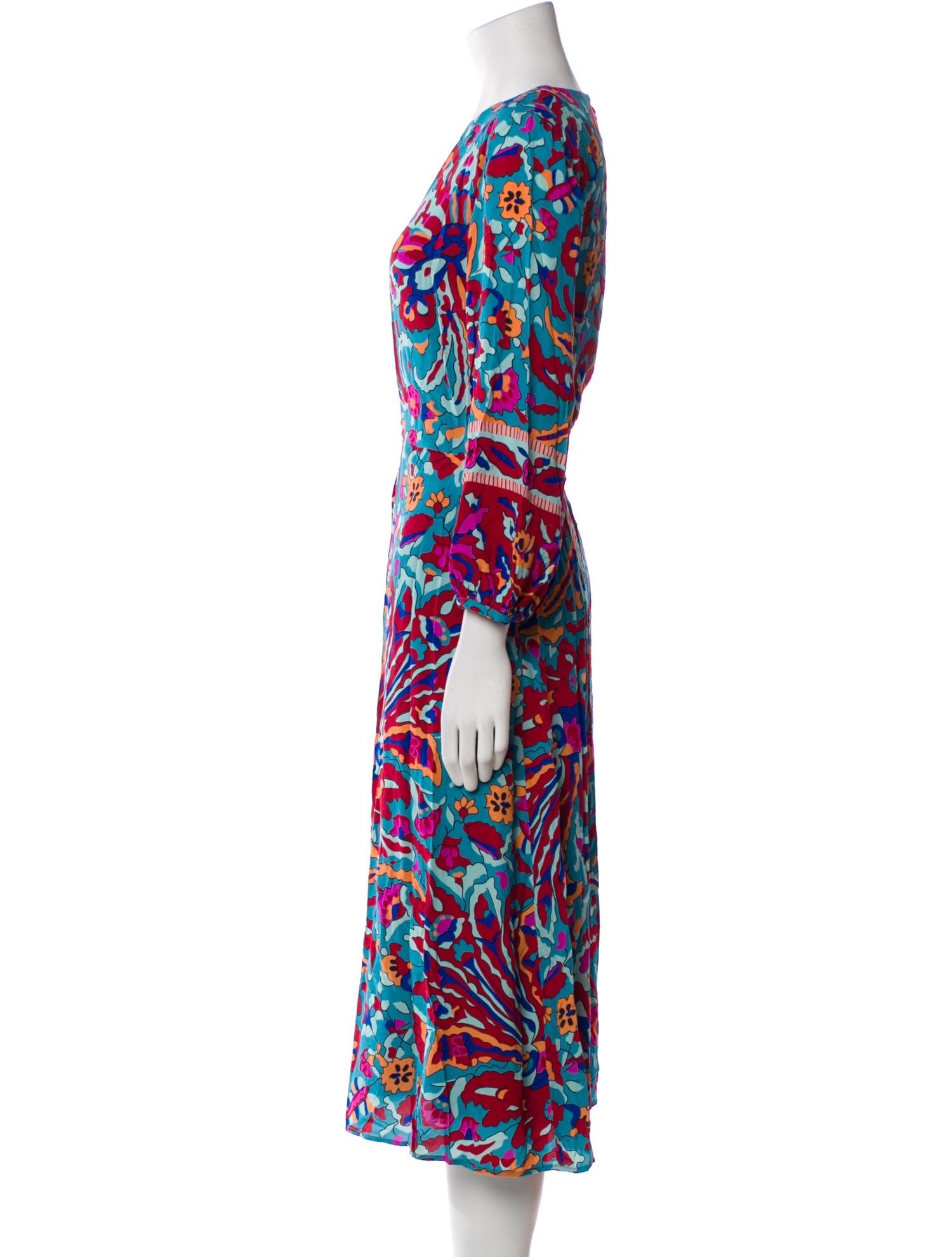 BA&SH Printed Midi Length Dress w/ Tags
