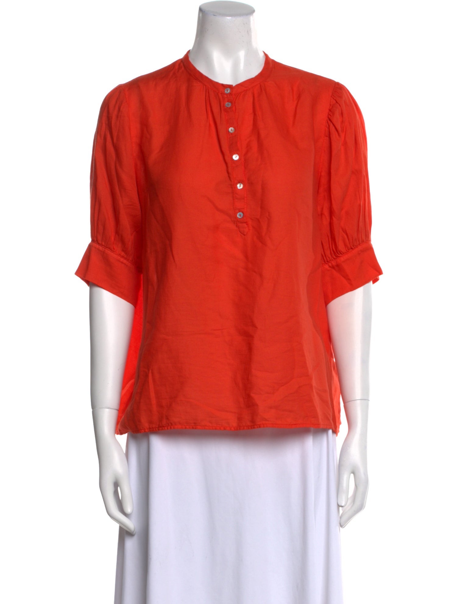 BA&SH Mock Neck Three-Quarter Sleeve Blouse