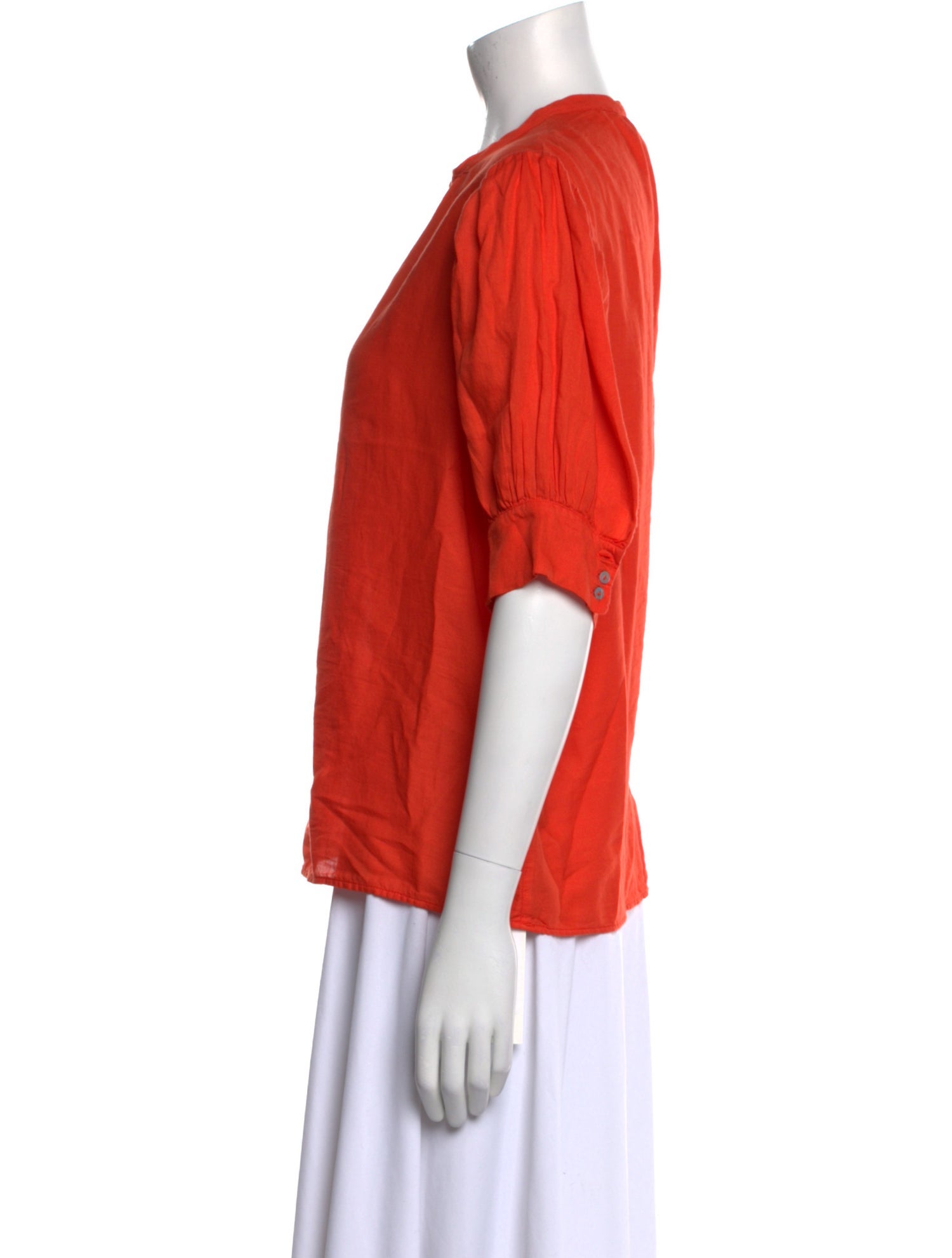 BA&SH Mock Neck Three-Quarter Sleeve Blouse