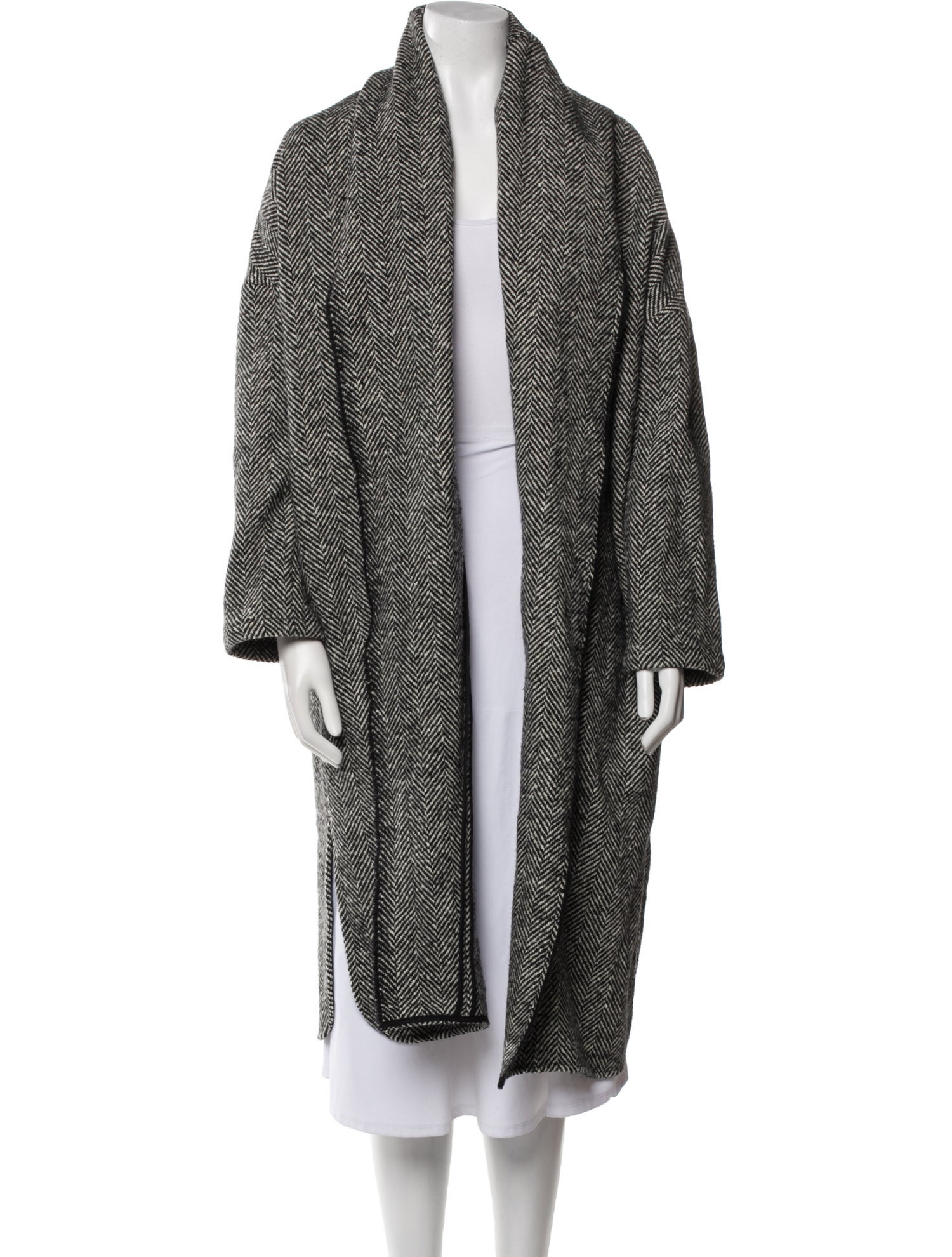 BA&SH Wool Tweed Pattern Coat w/ Tags