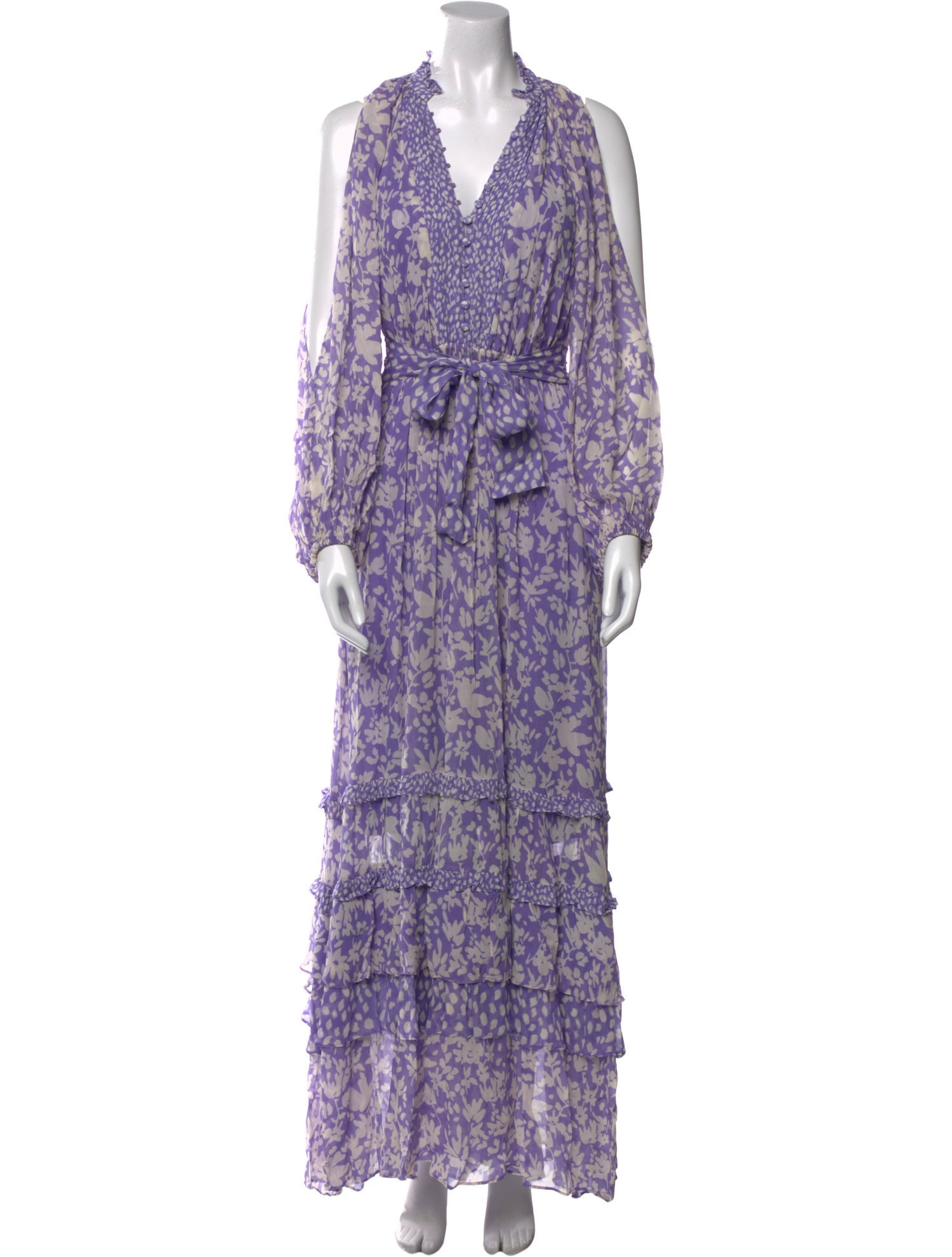 BA&SH Floral Print Long Dress