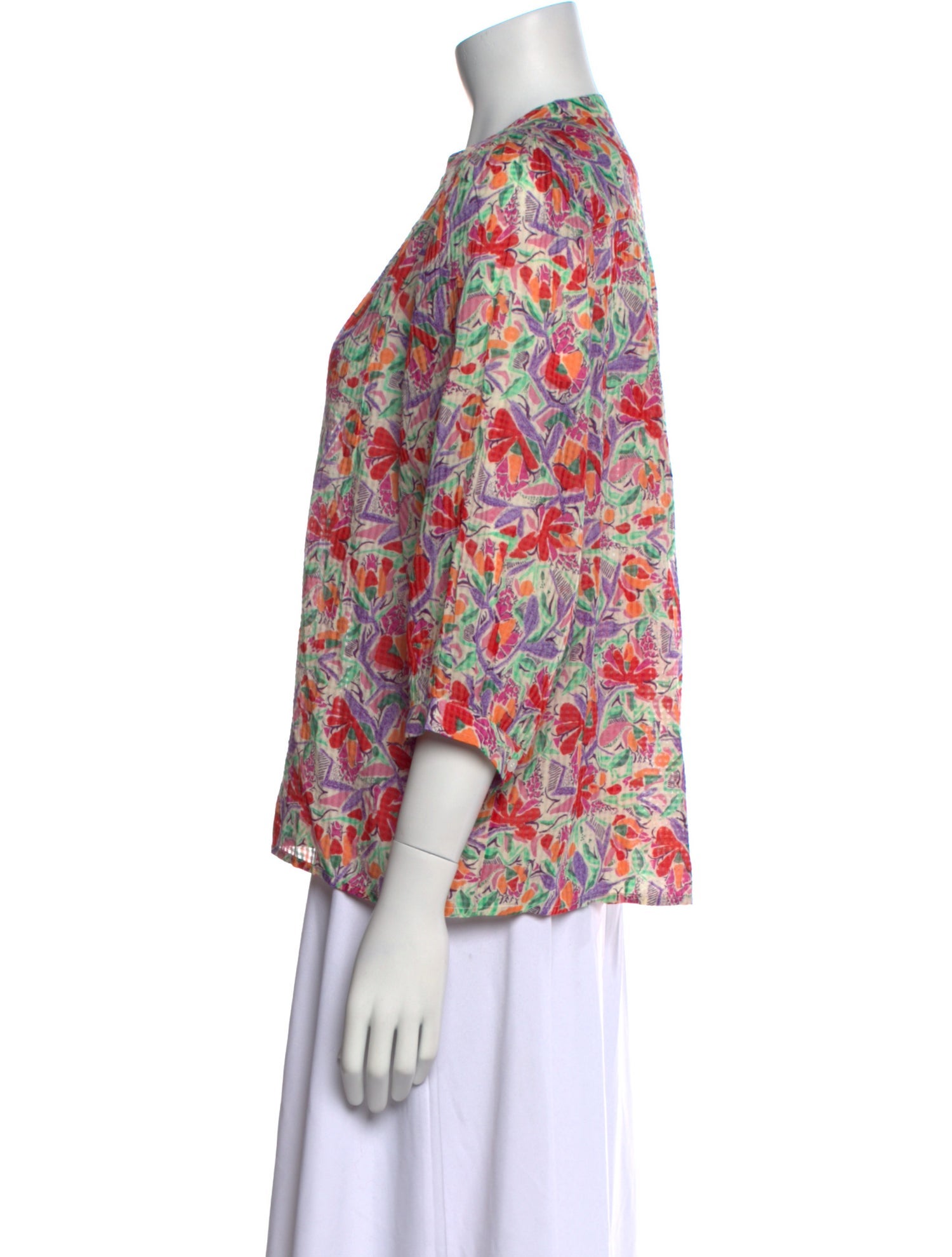 BA&SH Floral Print Crew Neck Blouse w/ Tags