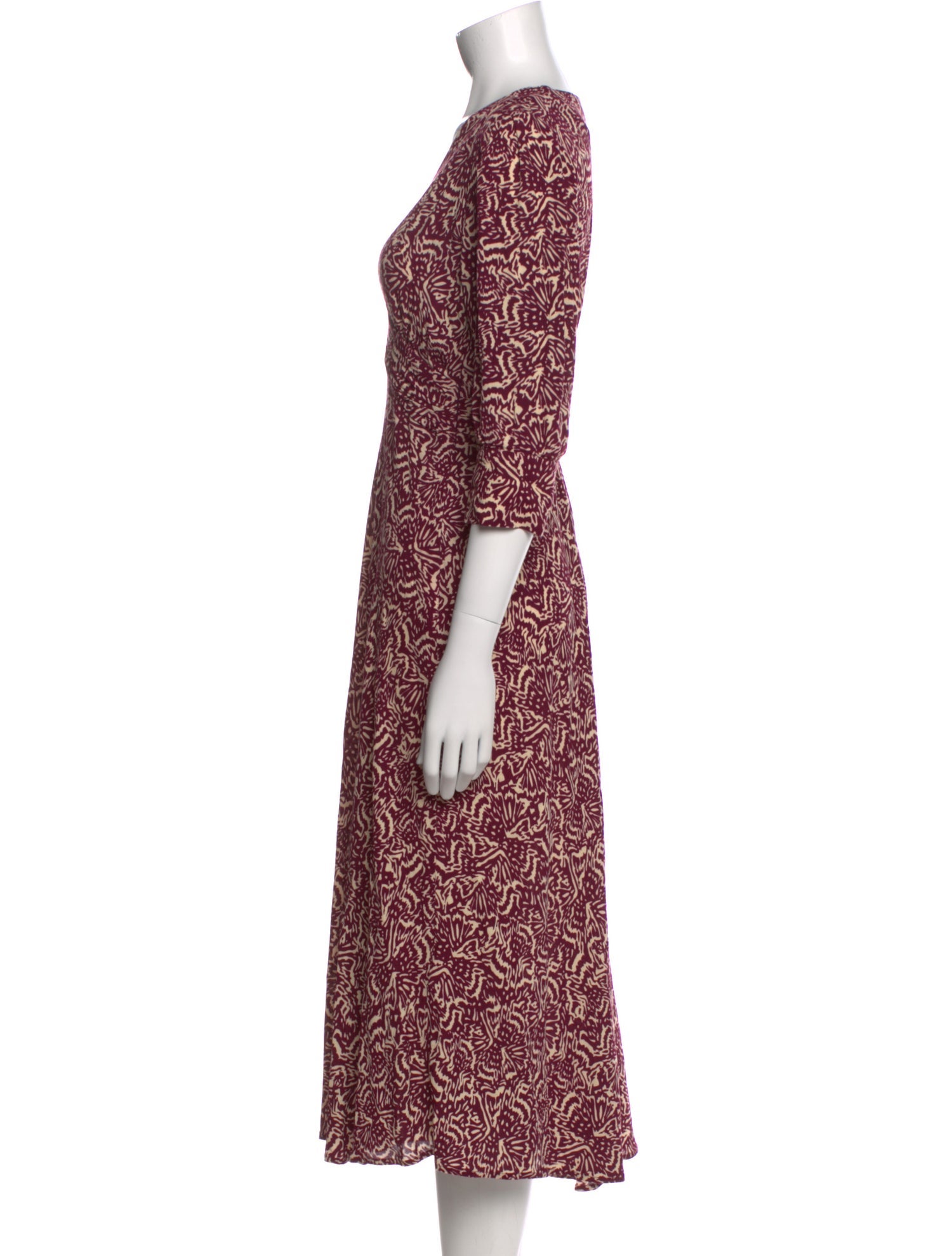 BA&SH Printed Midi Length Dress