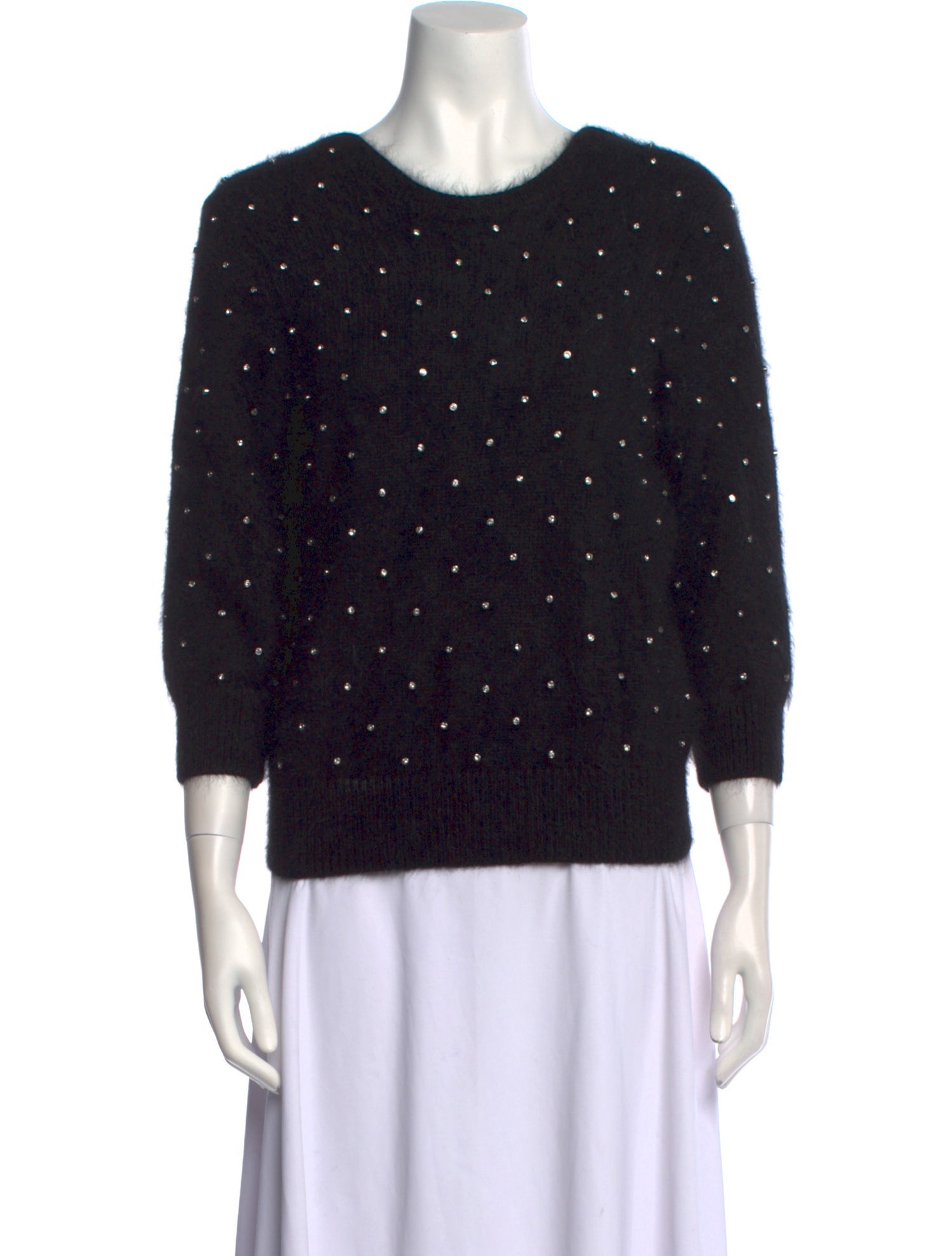 BA&SH Angora Polka Dot Print Sweater
