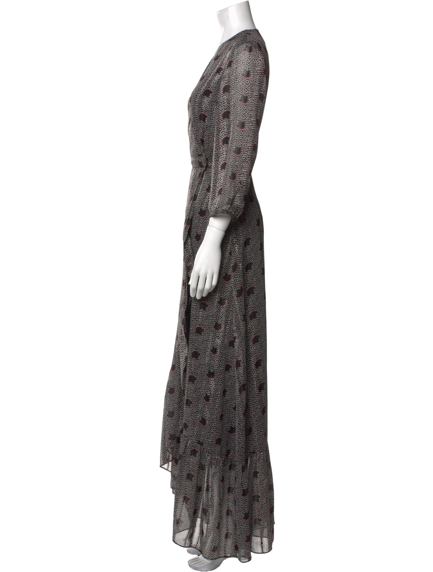 BA&SH Floral Print Long Dress