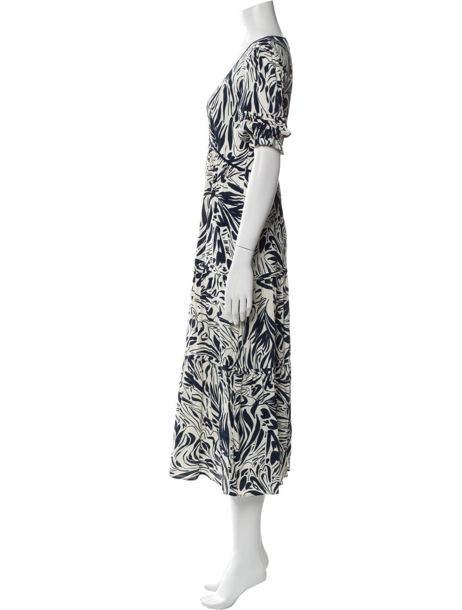 BA&SH Printed Midi Length Dress