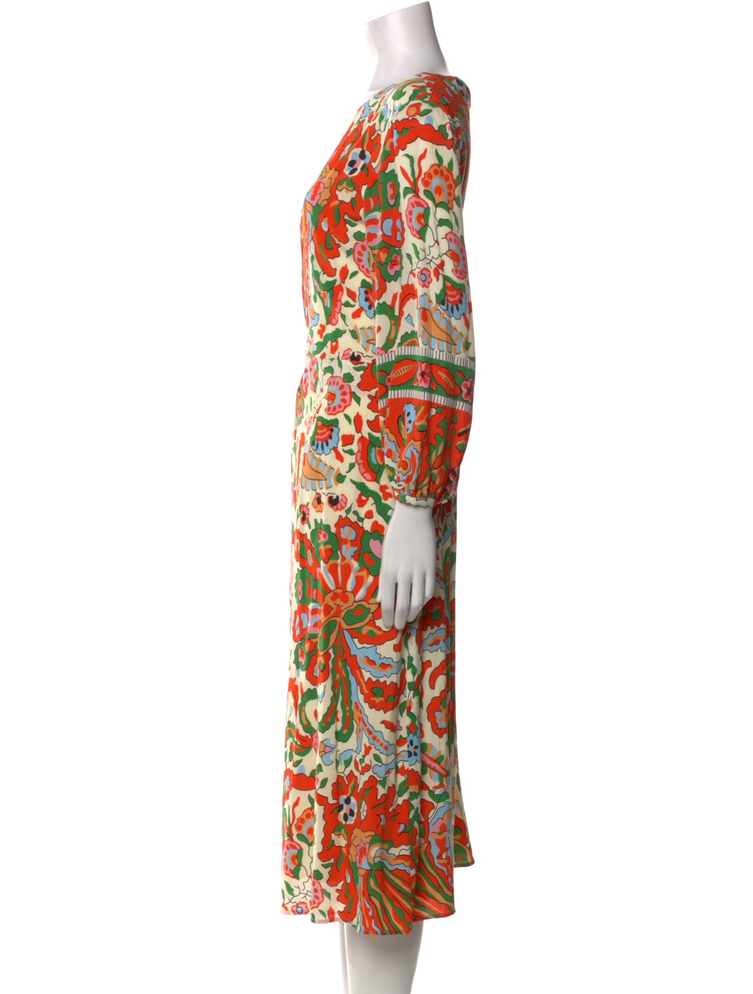 BA&SH Printed Midi Length Dress