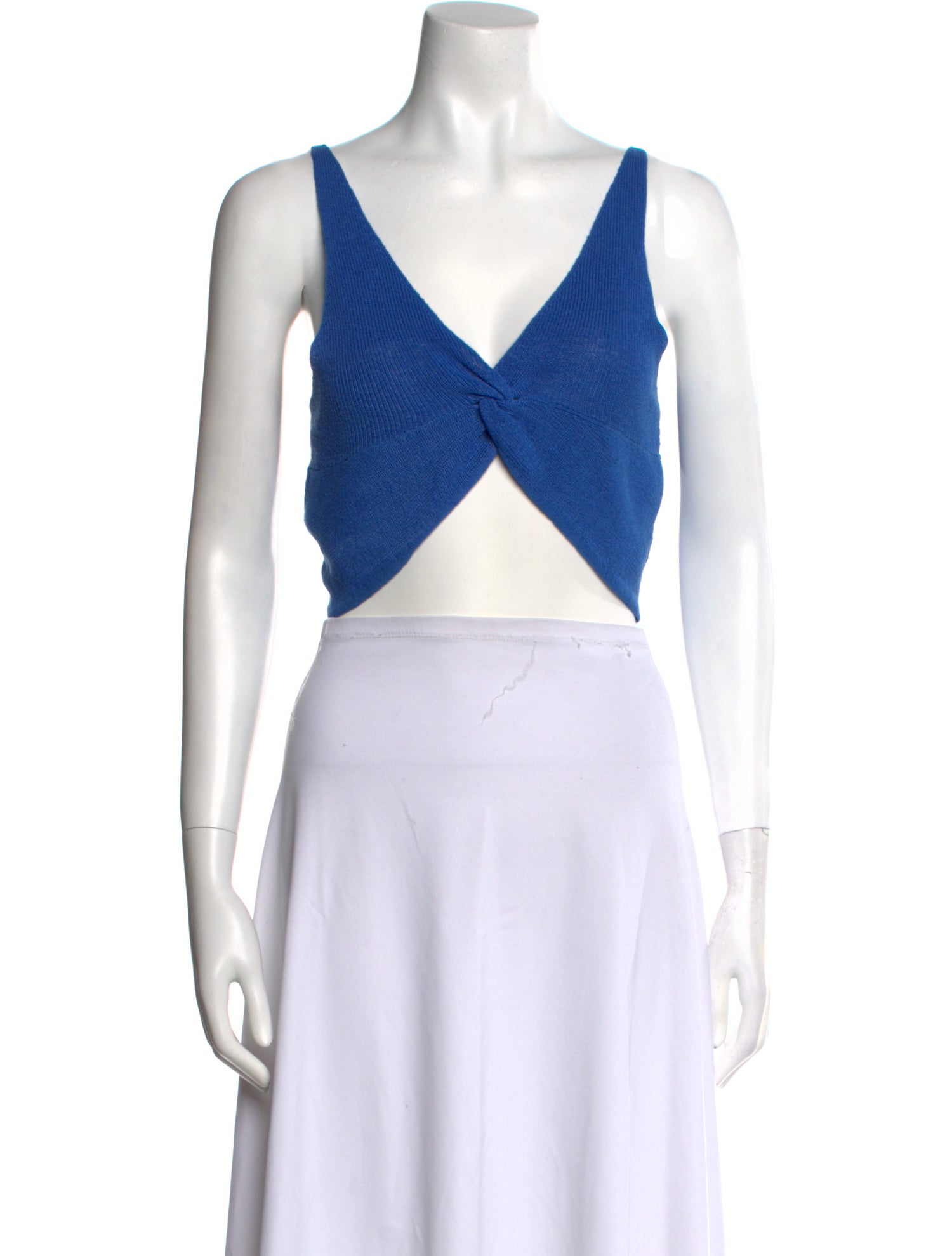 BA&SH Linen V-Neck Crop Top