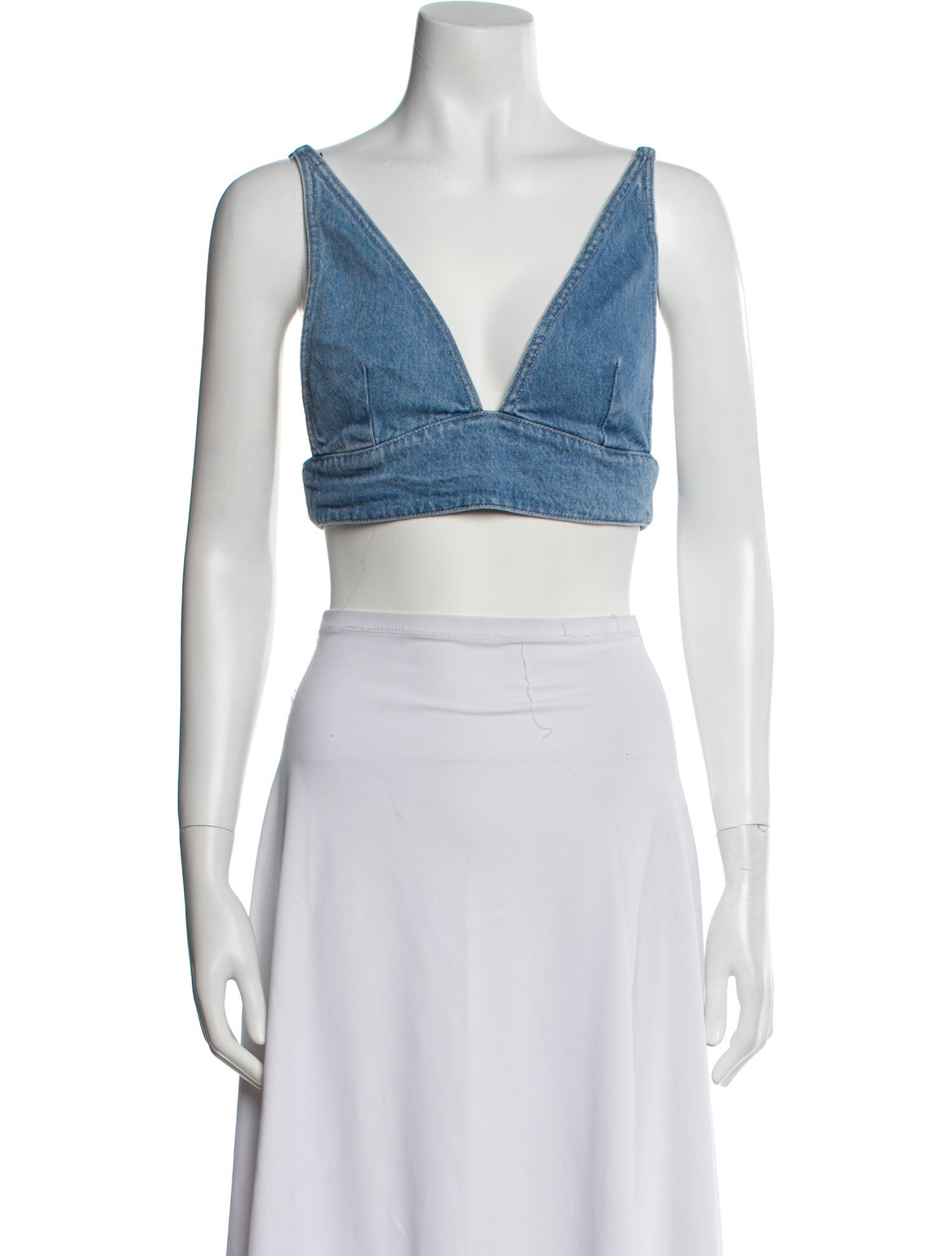 BA&SH V-Neck Sleeveless Crop Top