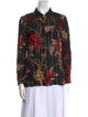 BA&SH Floral Print Long Sleeve Button-Up Top
