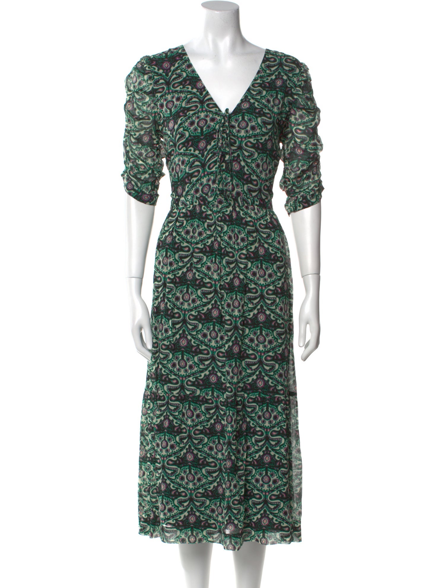 BA&SH Printed Midi Length Dress