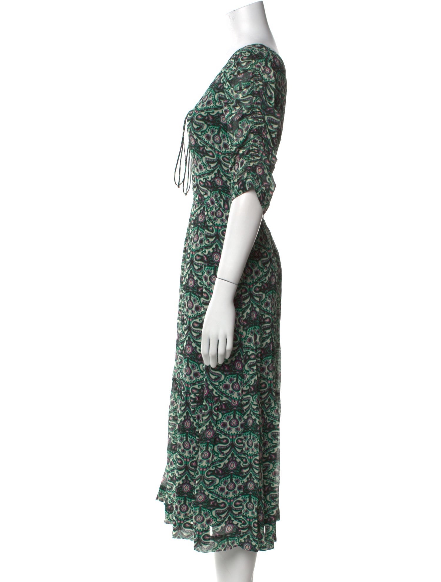 BA&SH Printed Midi Length Dress