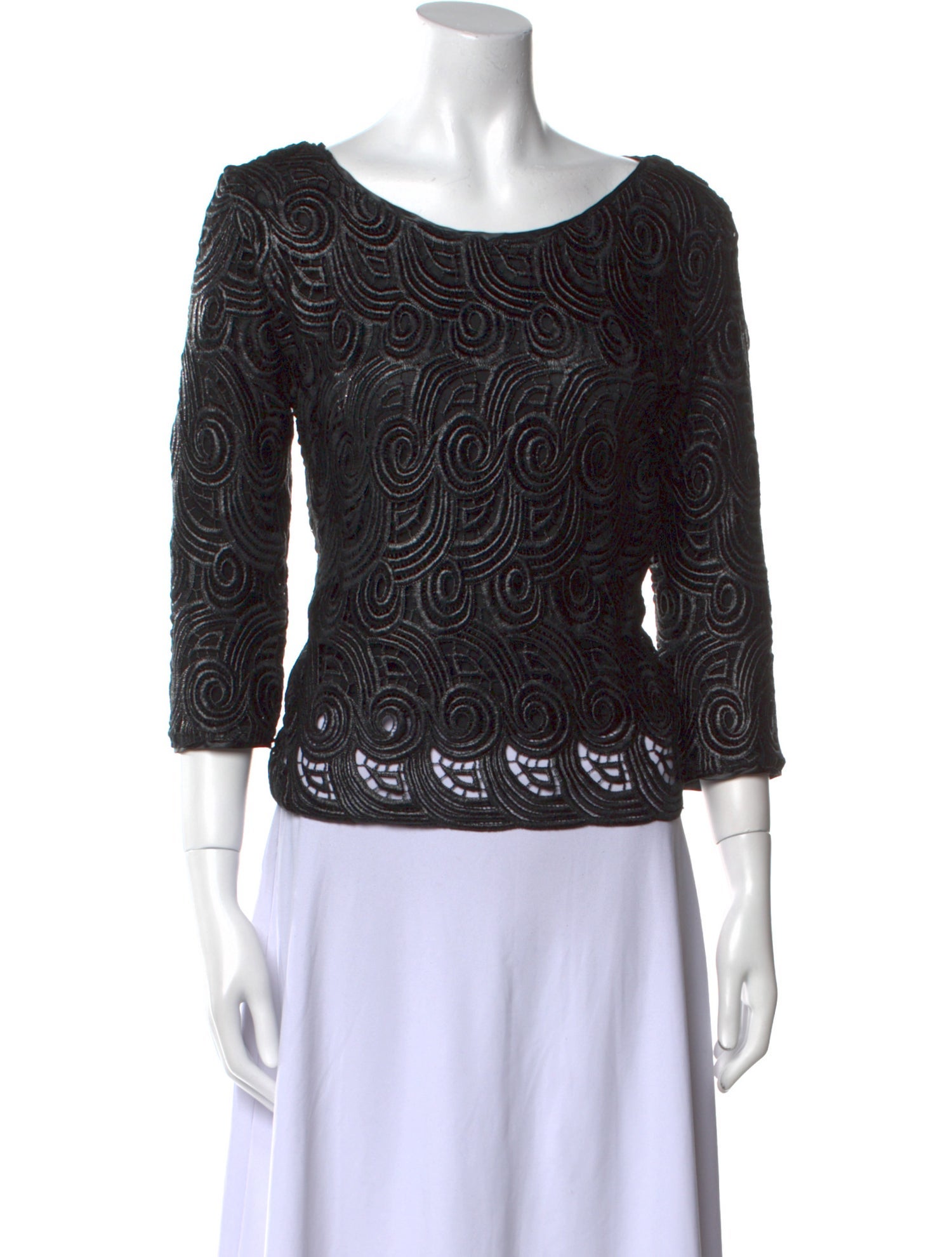 BA&SH Printed Bateau Neckline Top