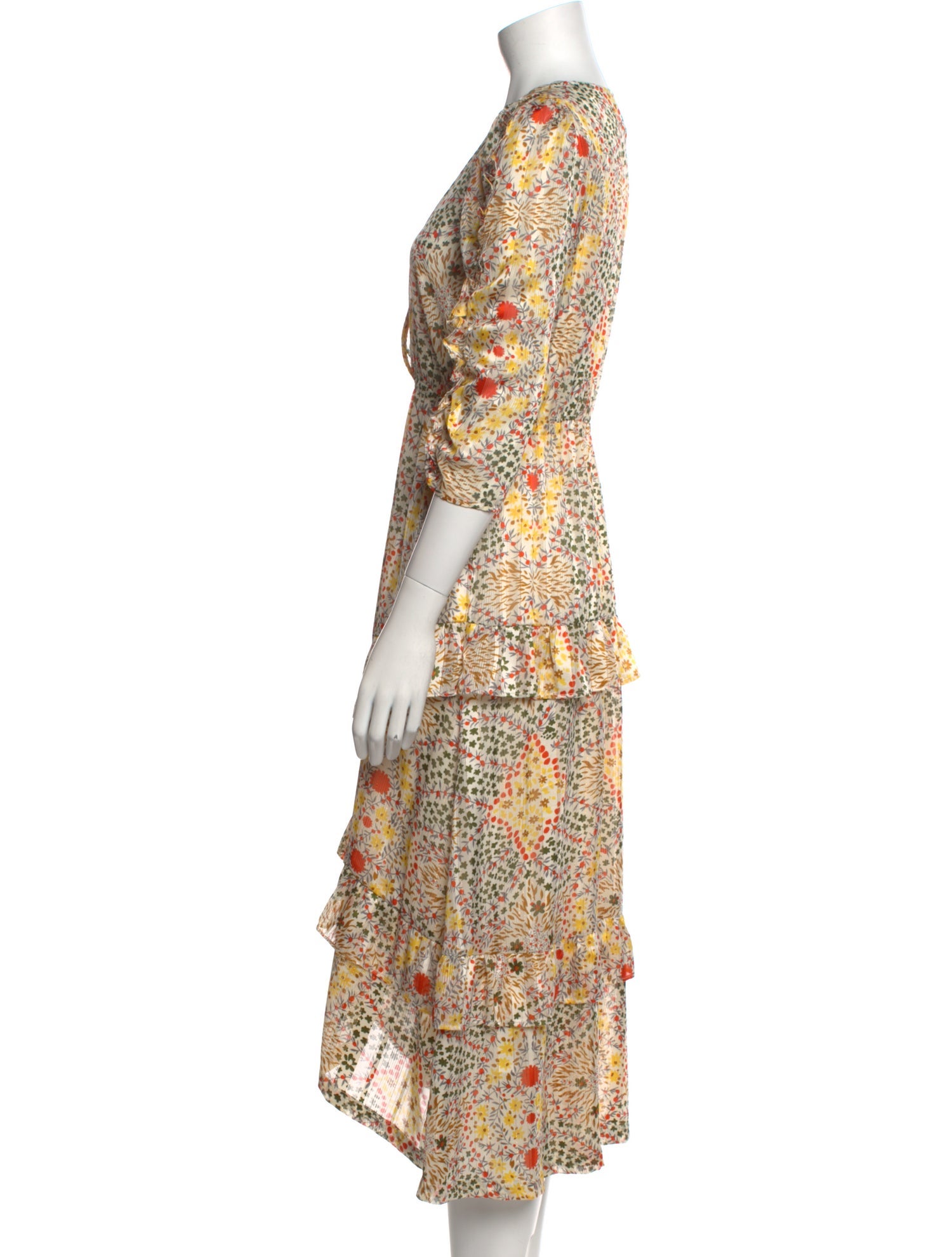 BA&SH Floral Print Long Dress