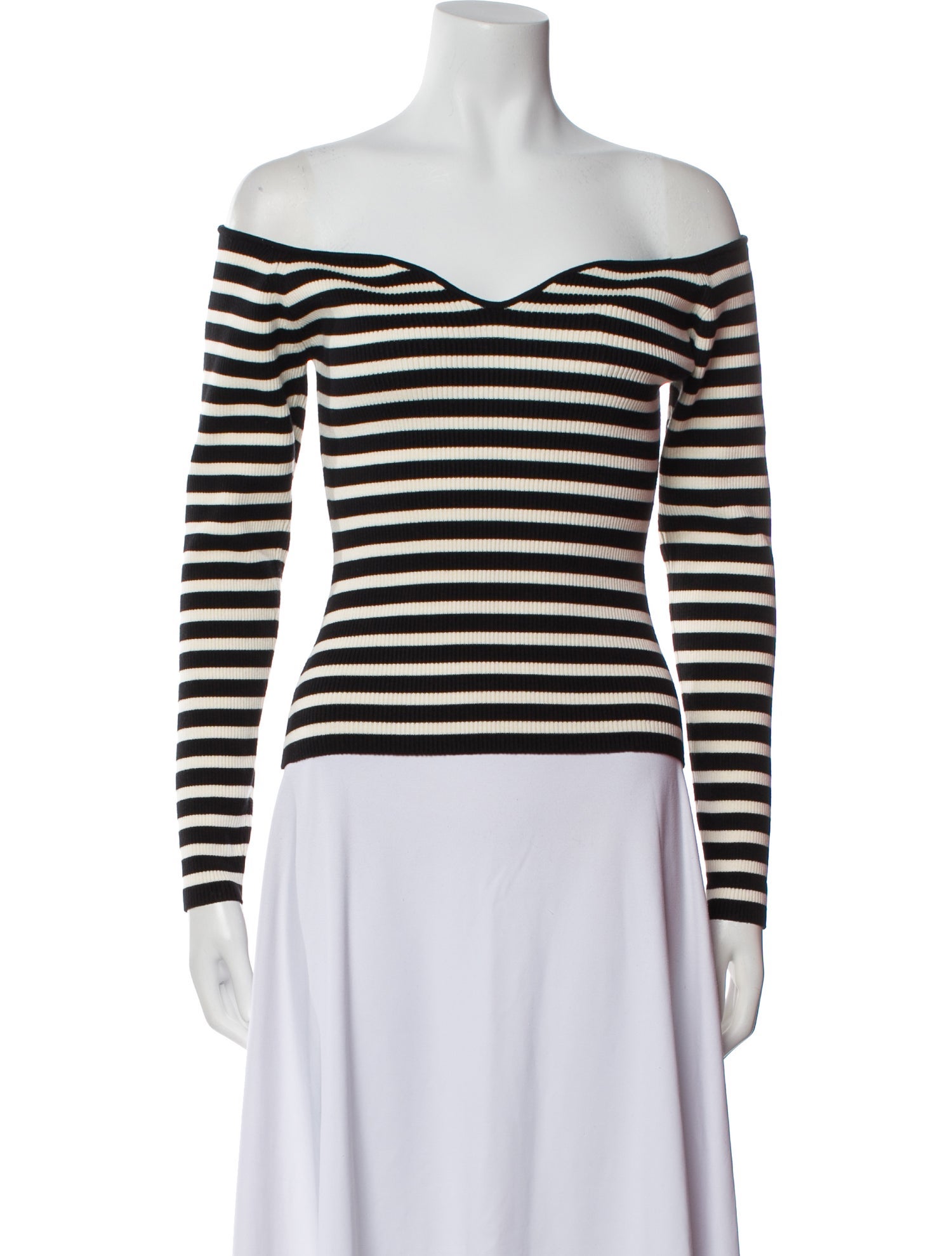 BA&SH Striped Off-The-Shoulder Top