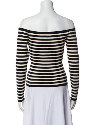 BA&SH Striped Off-The-Shoulder Top