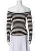 BA&SH Striped Off-The-Shoulder Top