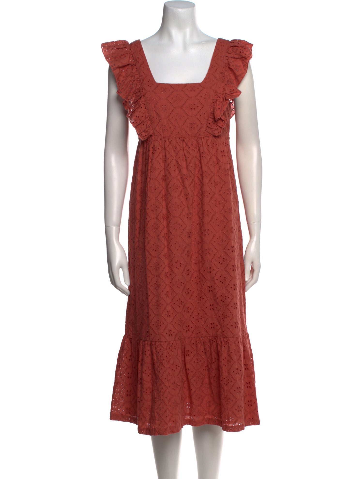 BA&SH Lace Pattern Midi Length Dress