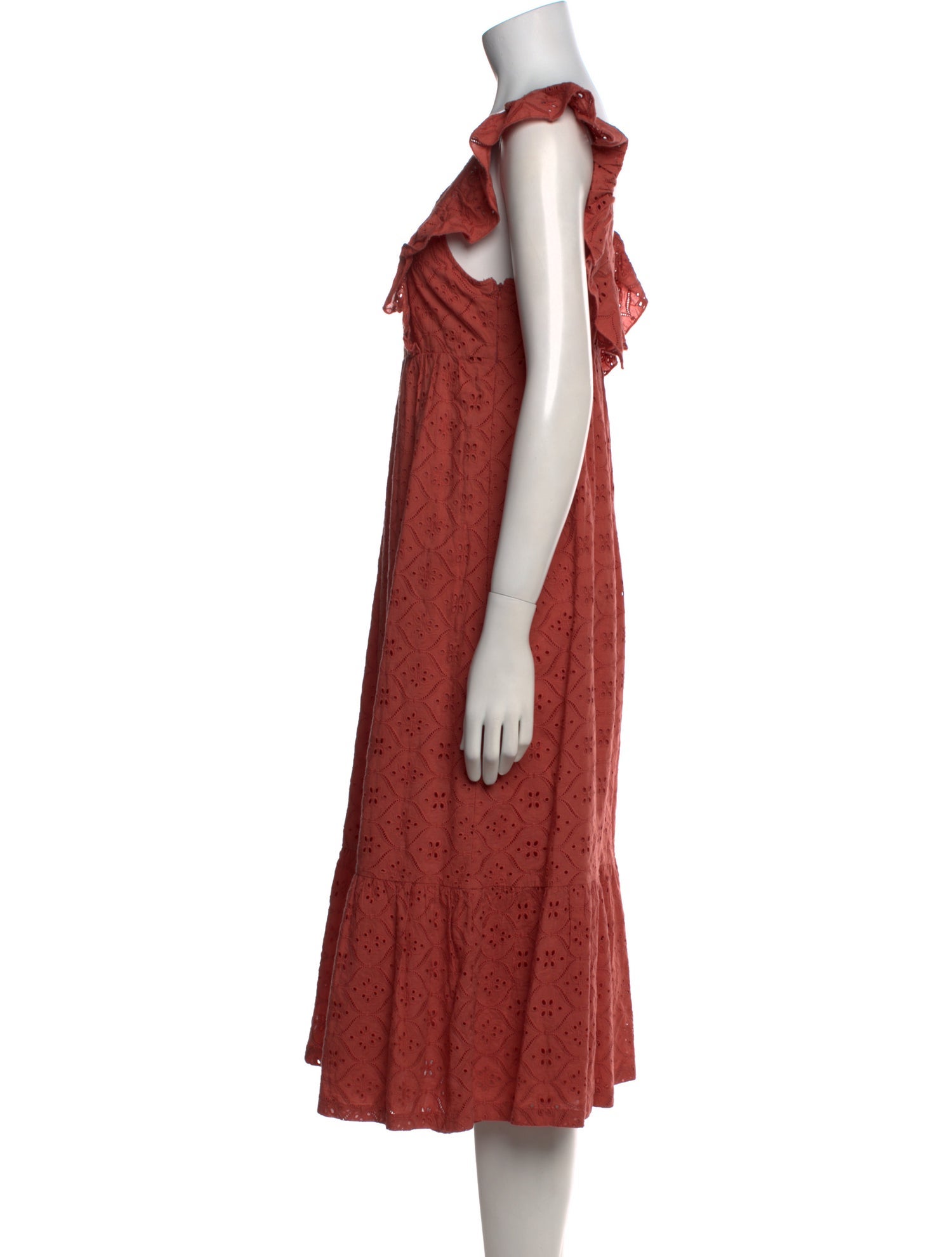 BA&SH Lace Pattern Midi Length Dress