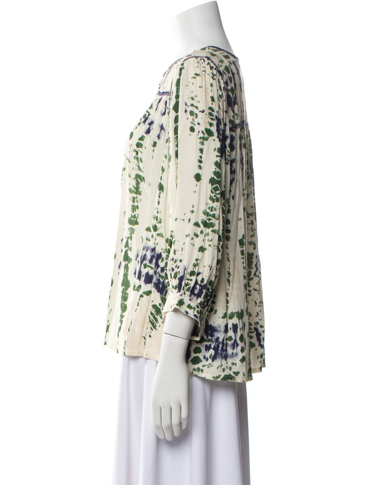 BA&SH Printed V-Neck Blouse