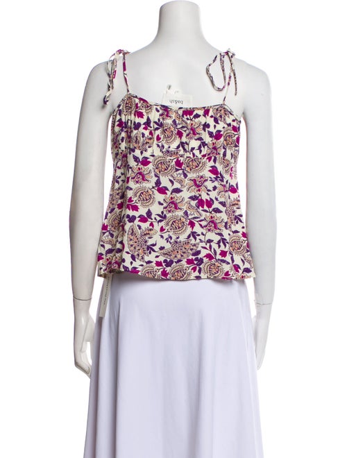 BA&SH Floral Print Square Neckline Blouse