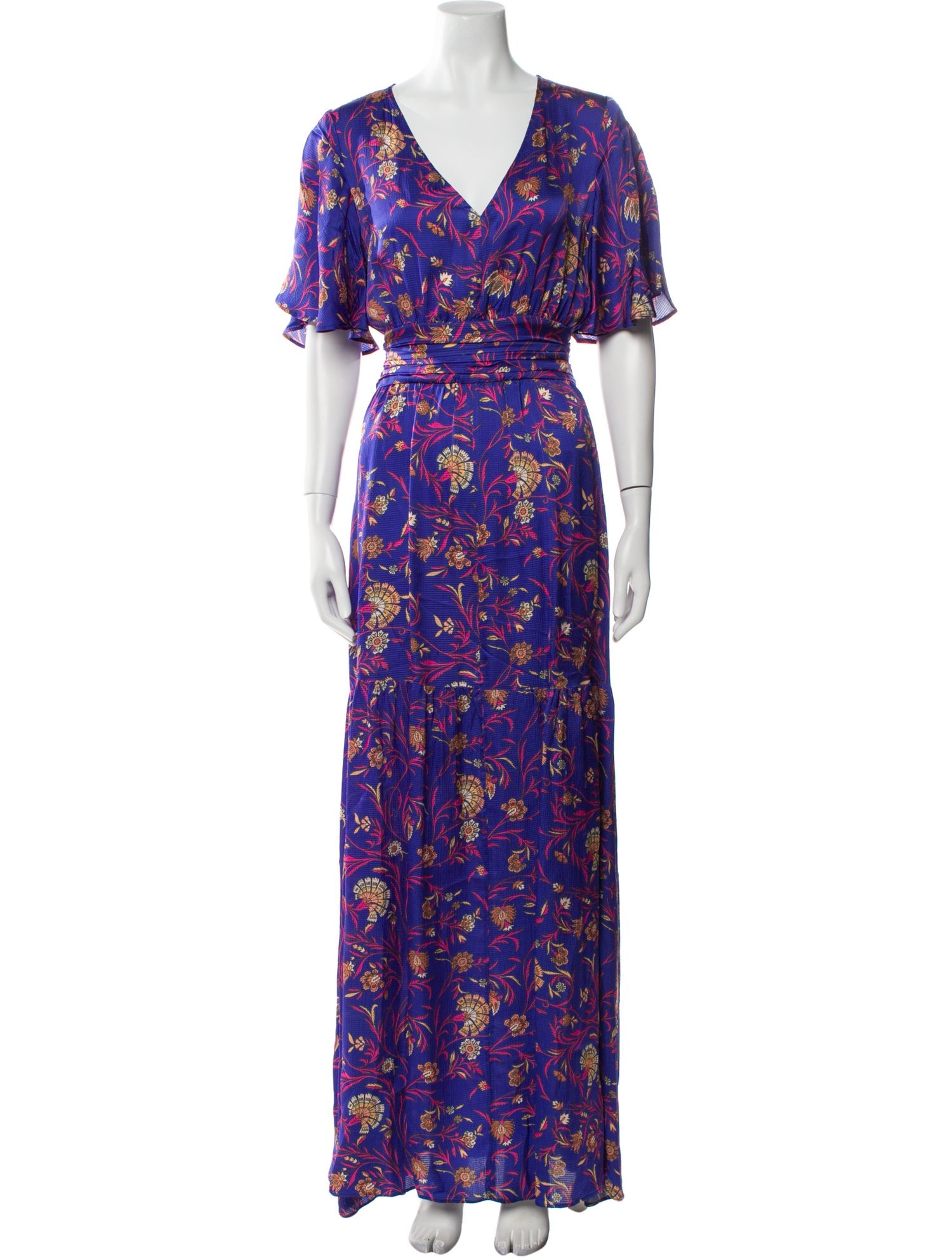 BA&SH Floral Print Long Dress
