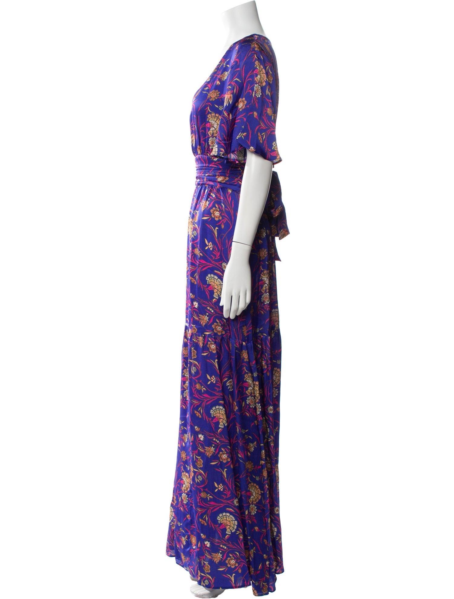 BA&SH Floral Print Long Dress