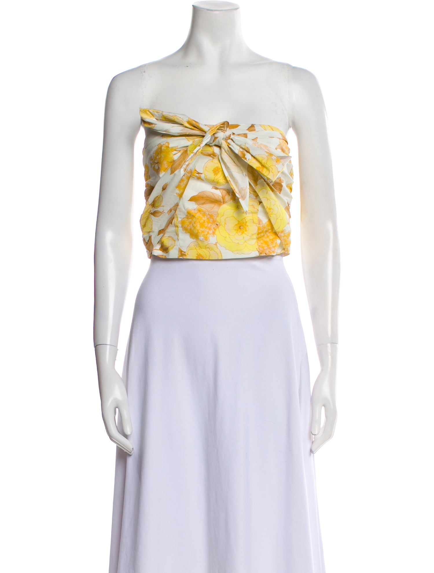 BA&SH Printed Strapless Crop Top w/ Tags