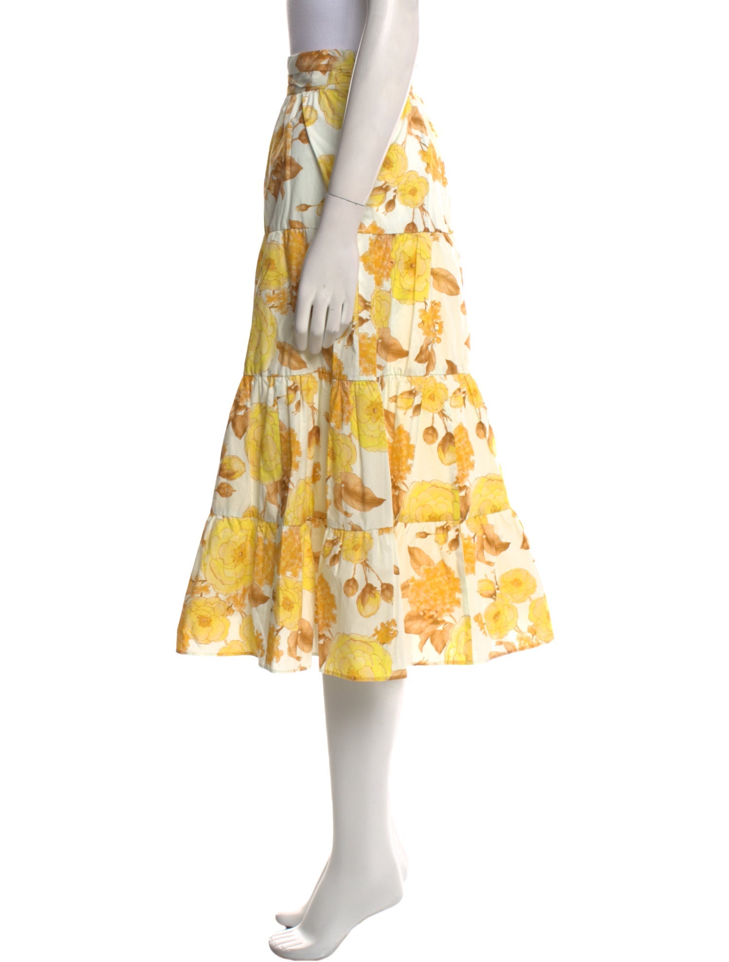 BA&SH Floral Print Midi Length Skirt w/ Tags