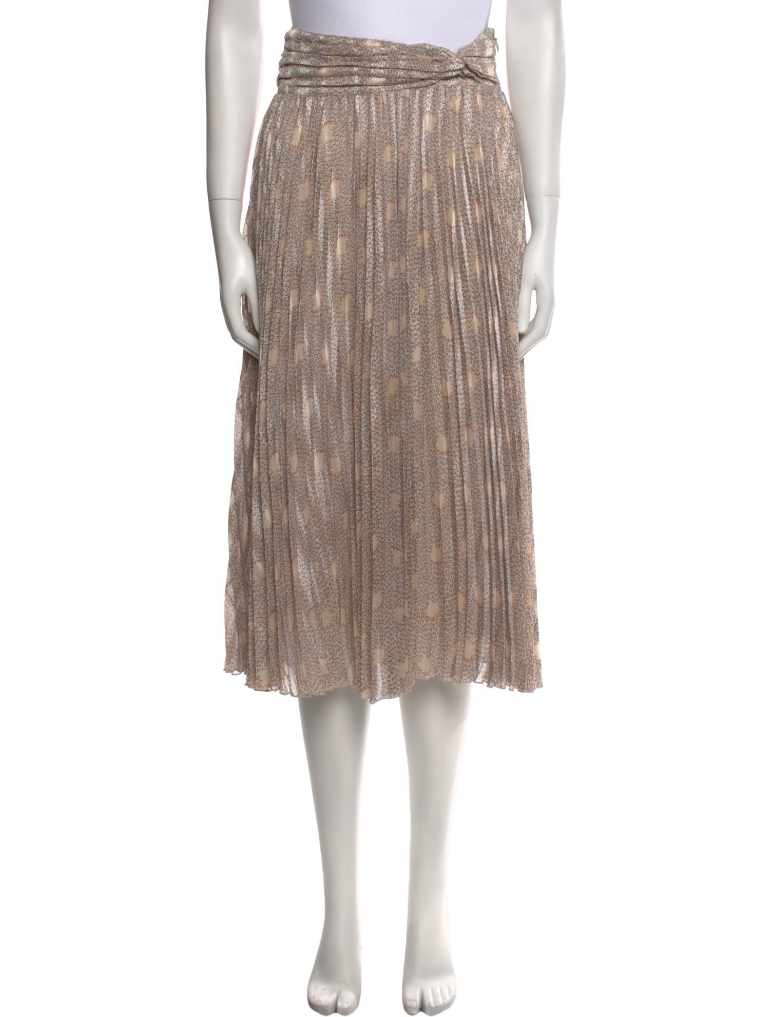 BA&SH Printed Midi Length Skirt