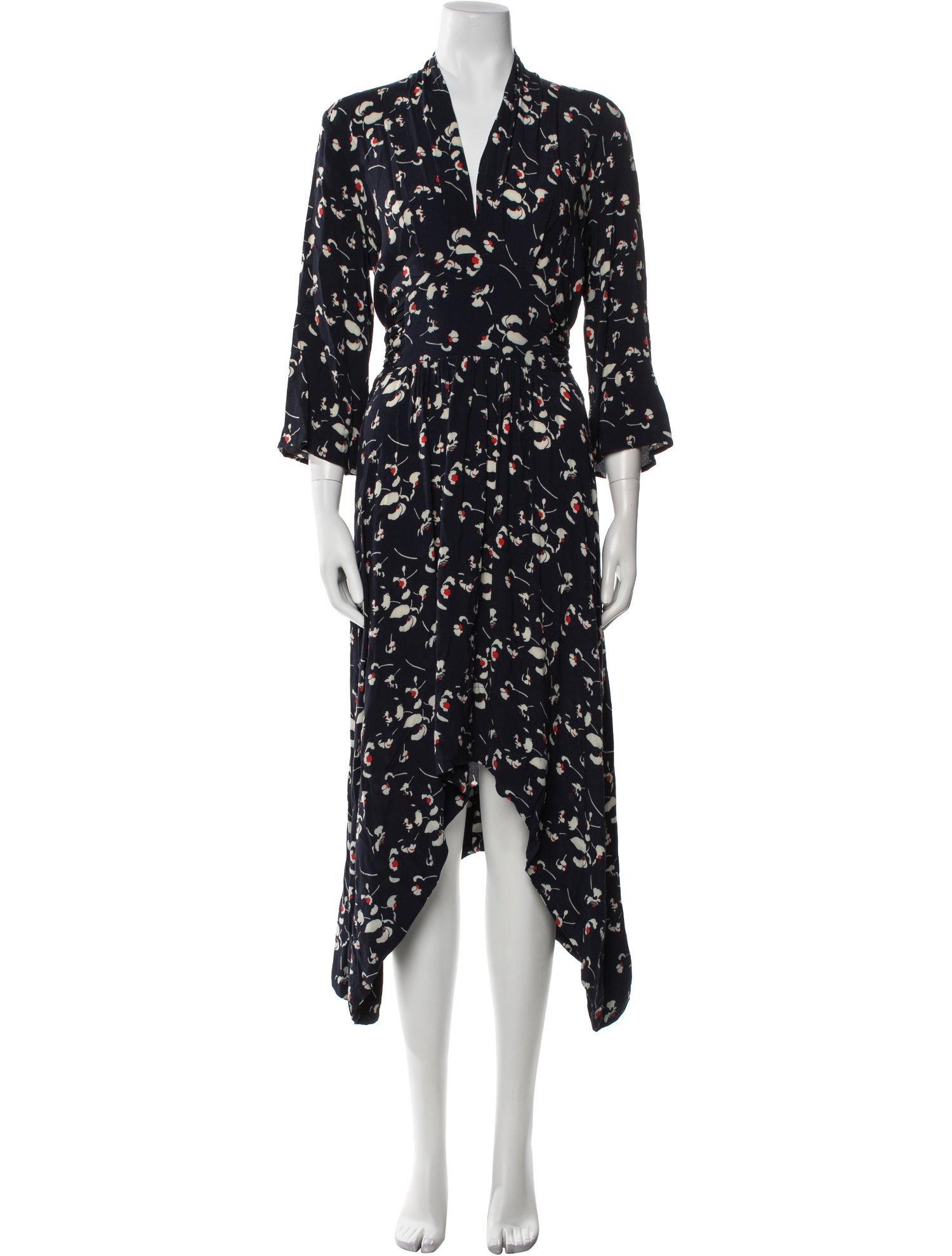 BA&SH Floral Print Long Dress