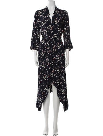 BA&SH Floral Print Long Dress