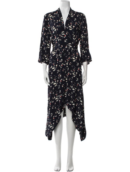 BA&SH Floral Print Long Dress