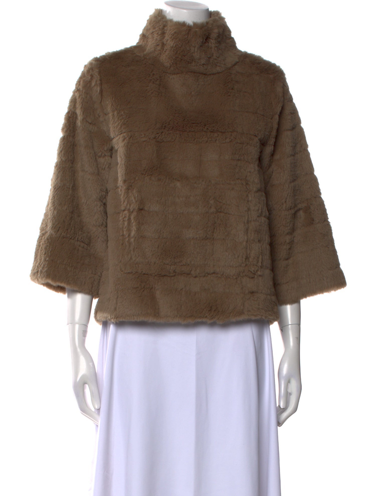 BA&SH Fur Mock Neck Sweatshirt