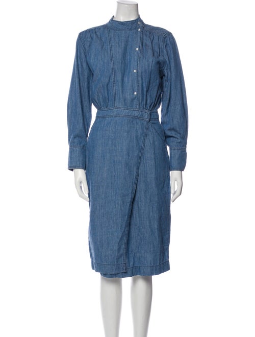 BA&SH Mock Neck Midi Length Dress