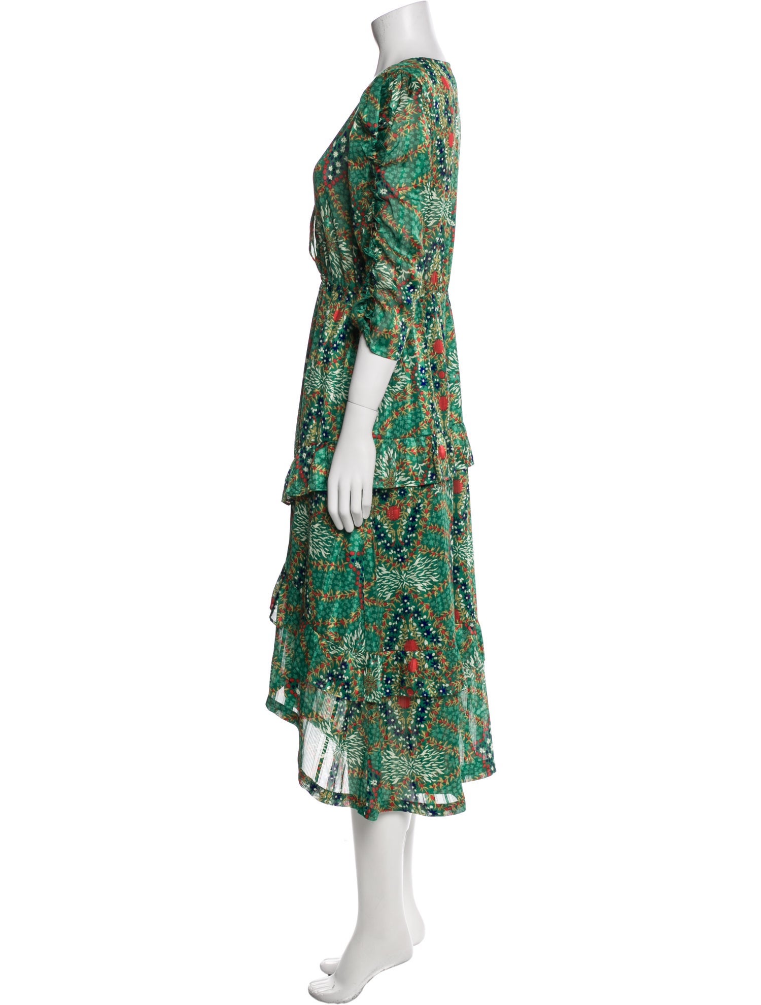 BA&SH Floral Print Long Dress