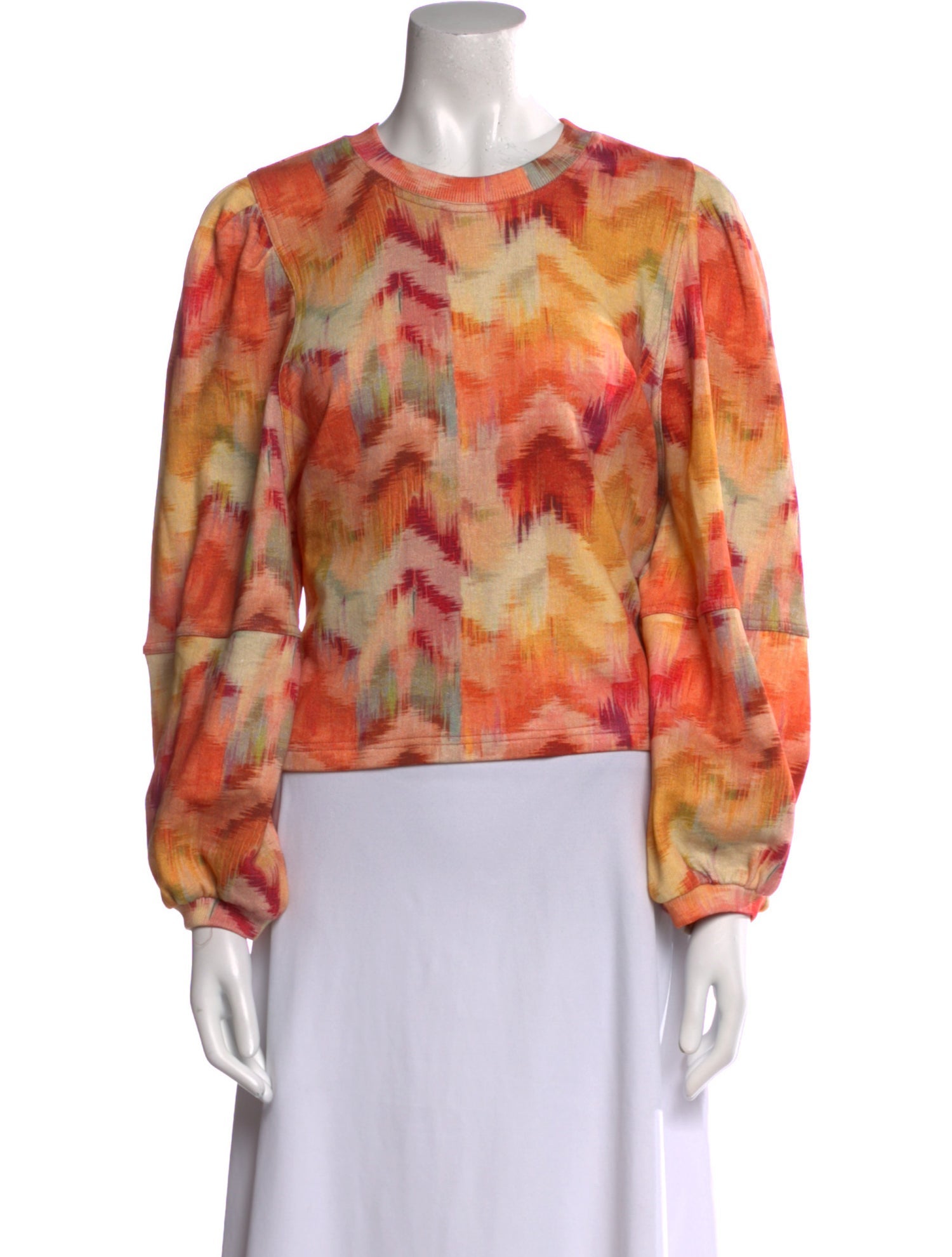 BA&SH Printed Crew Neck Blouse