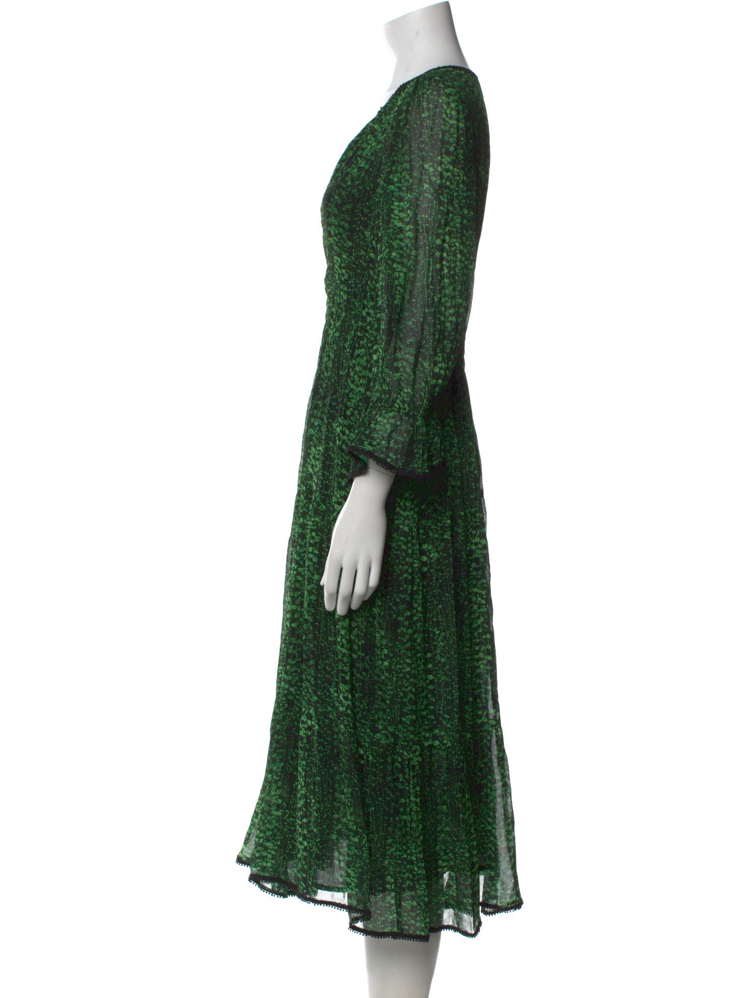 BA&SH Printed Midi Length Dress