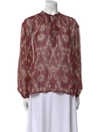 BA&SH Printed Crew Neck Blouse