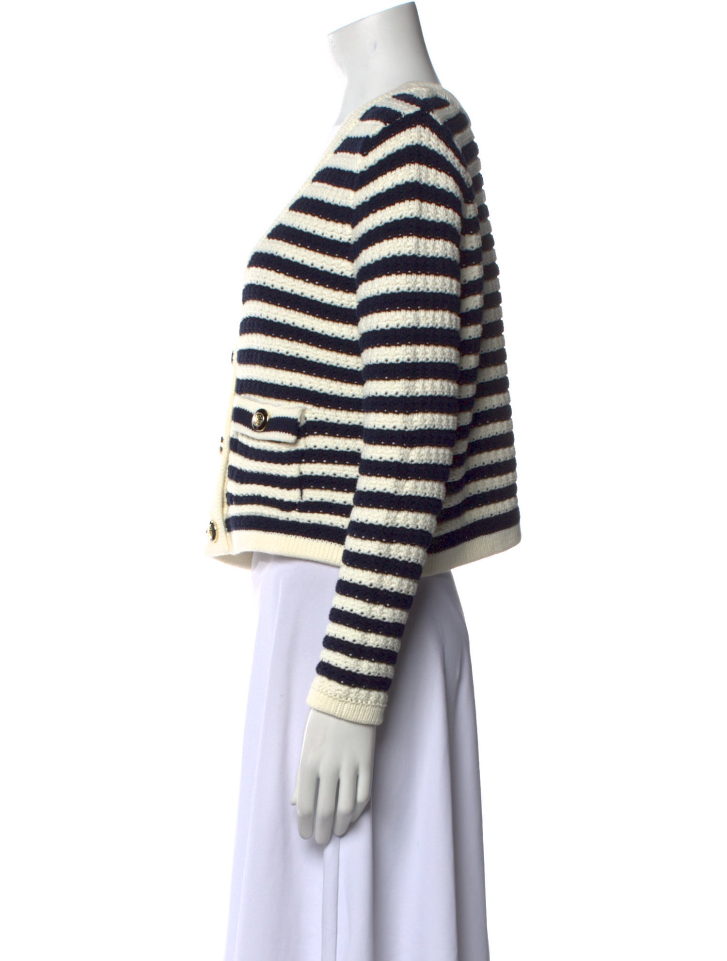 BA&SH Striped V-Neck Sweater